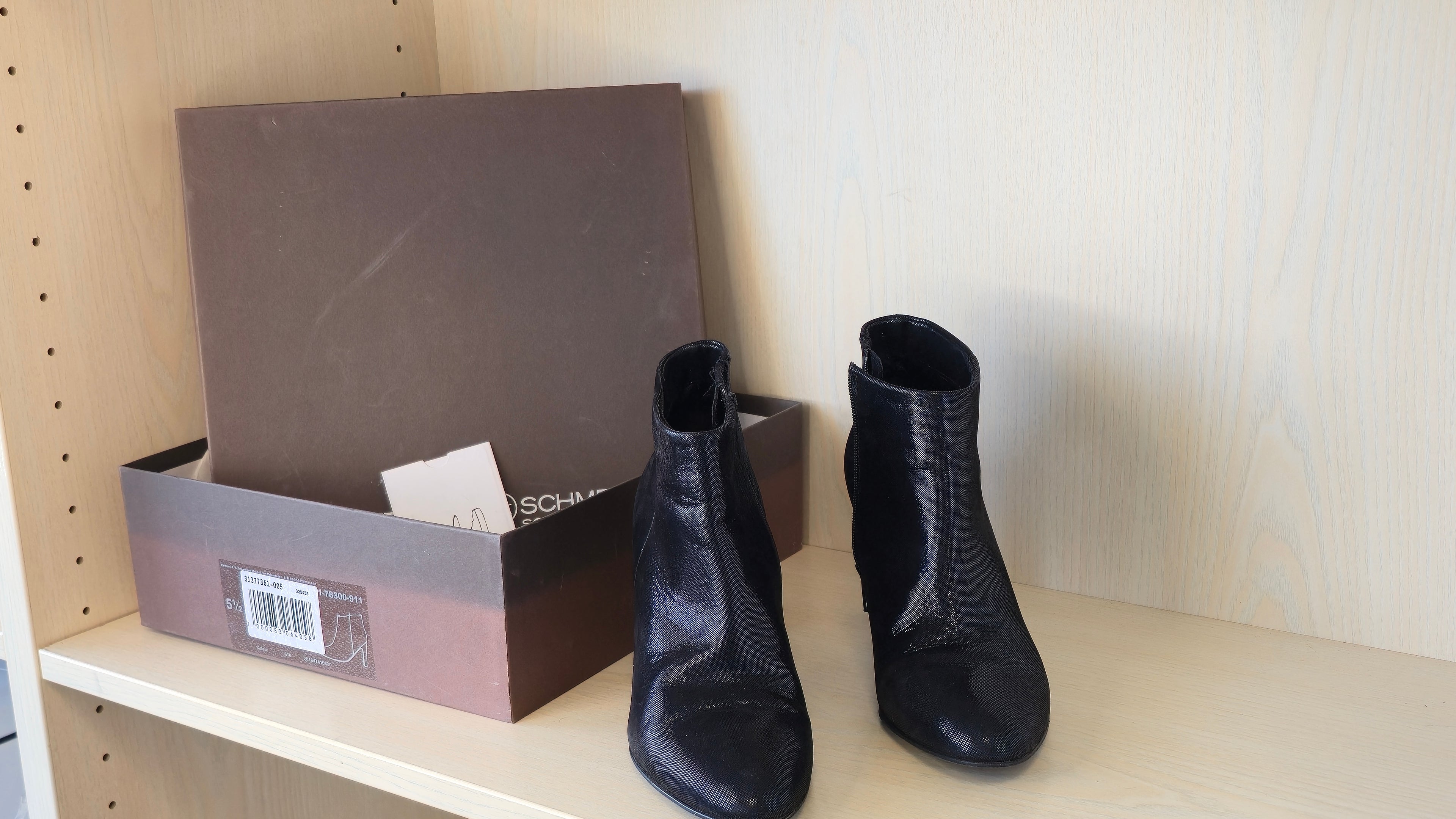 Kennel & Schmenger Keil Stiefeletten | 38,5 | Schwarz Veloursleder | Gut | Box