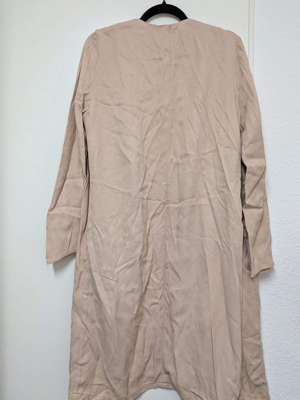 Mango Suit Waterfall Trench/Duster Coat, Beige, Size M, Normal Use