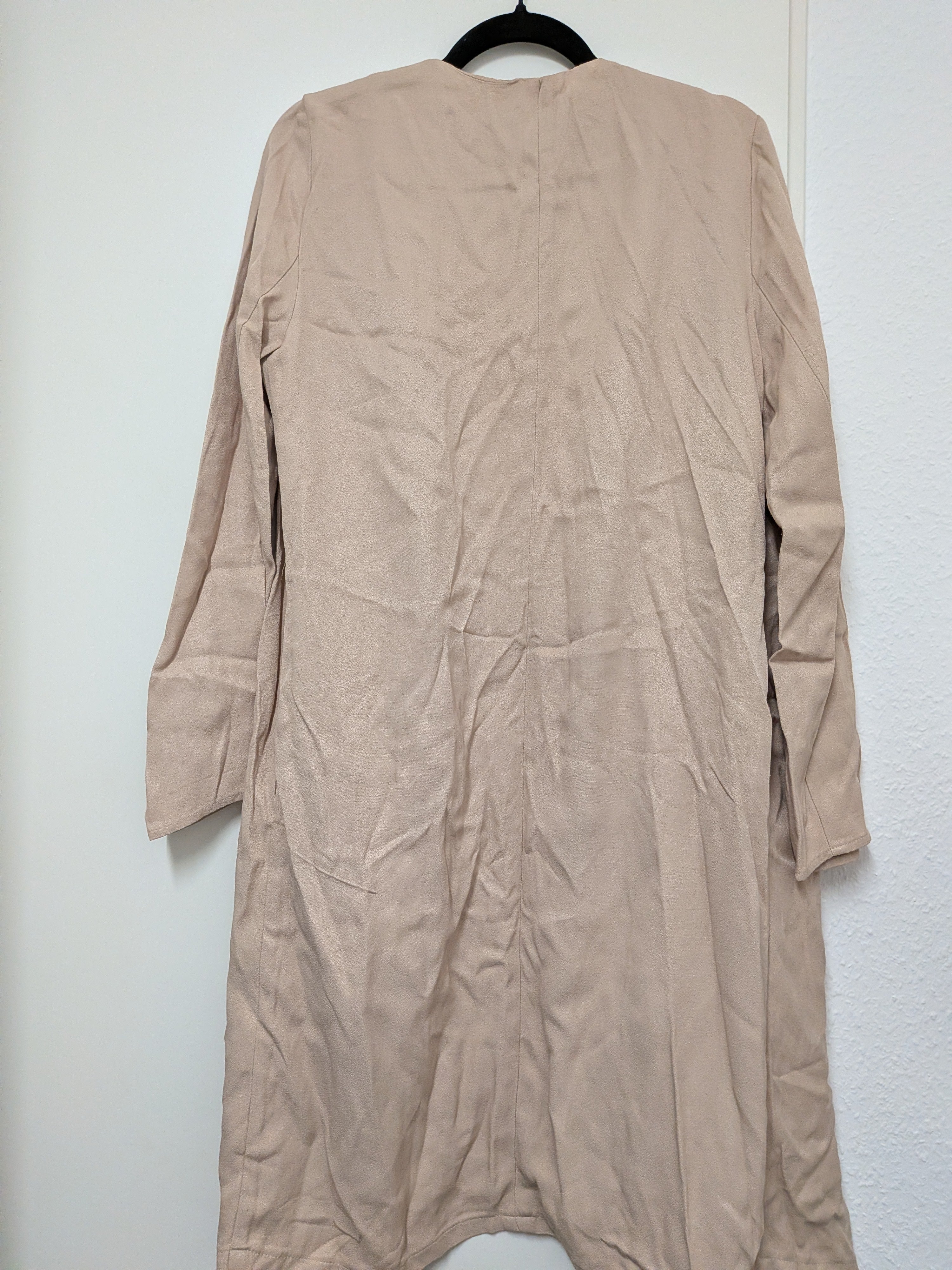 Mango Suit Waterfall Trench/Duster Coat, Beige, Size M, Normal Use