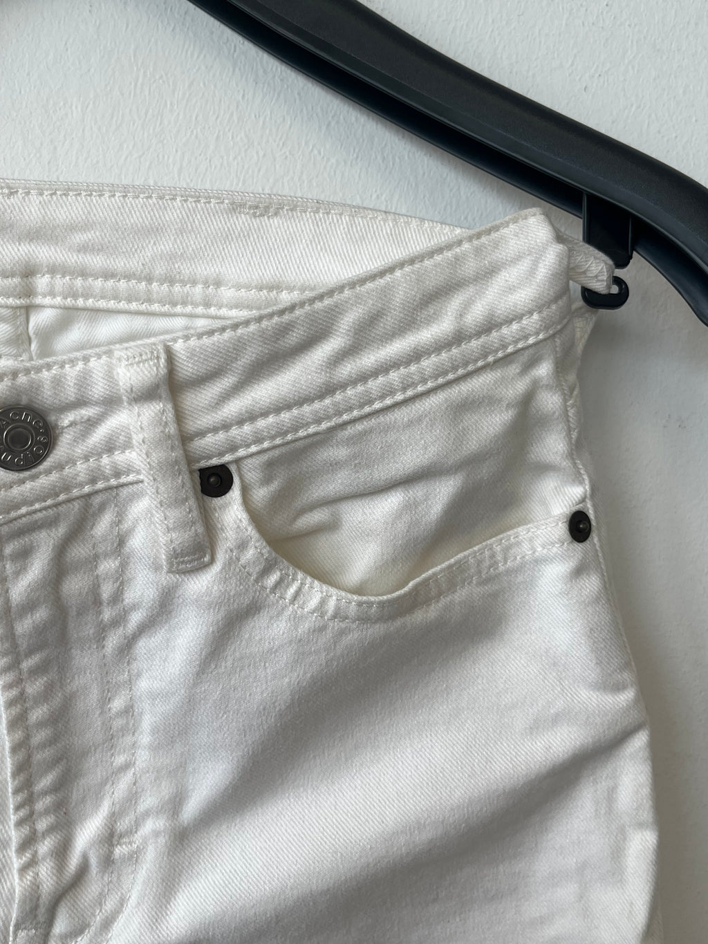 Acne Studios Blå Konst South White Jeans 25/34 Weiß Baumwolle Guter Zustand