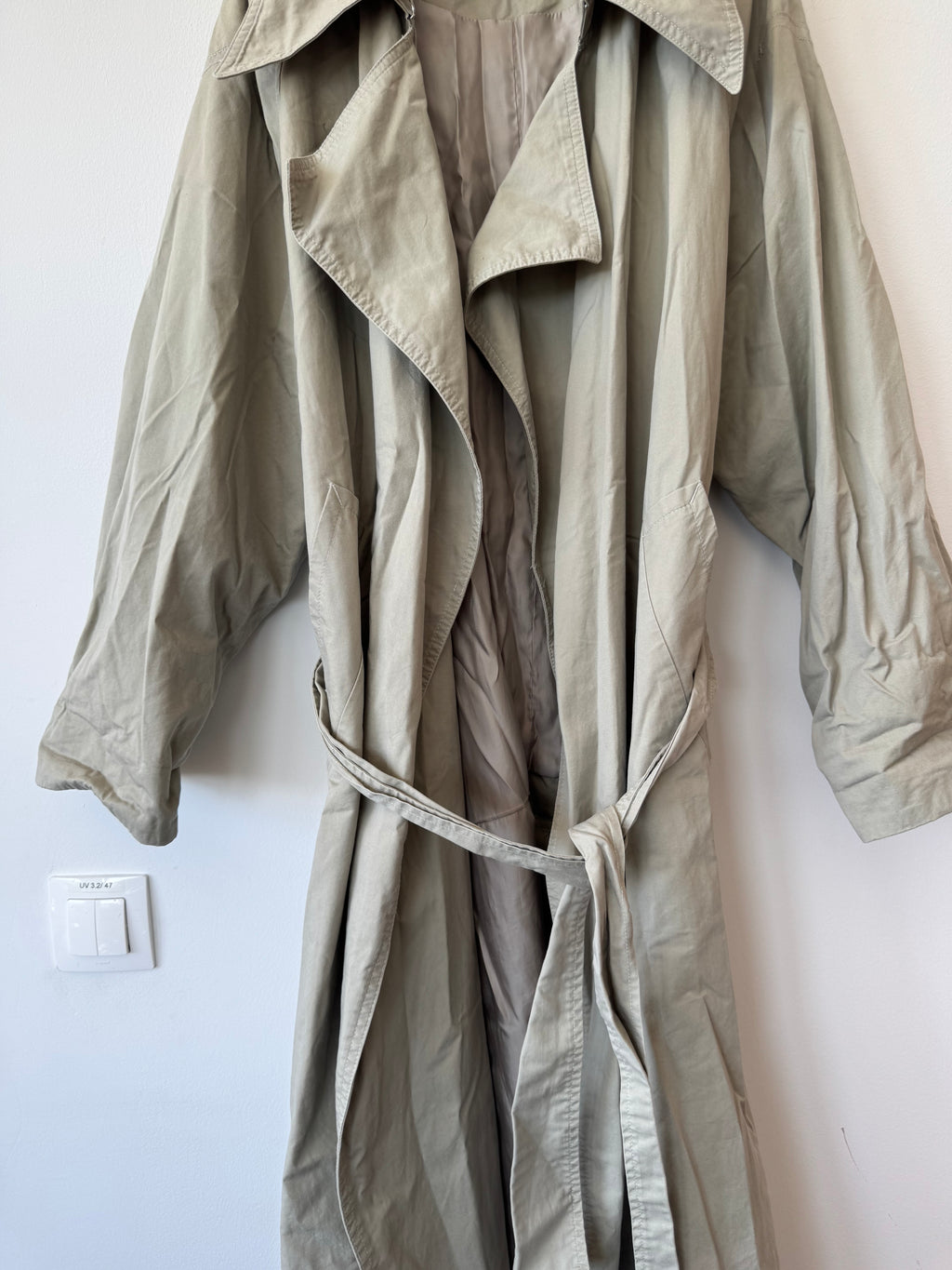 MNG Trenchcoat – Wasserabweisend, Sand, Gr. S, Guter Zustand