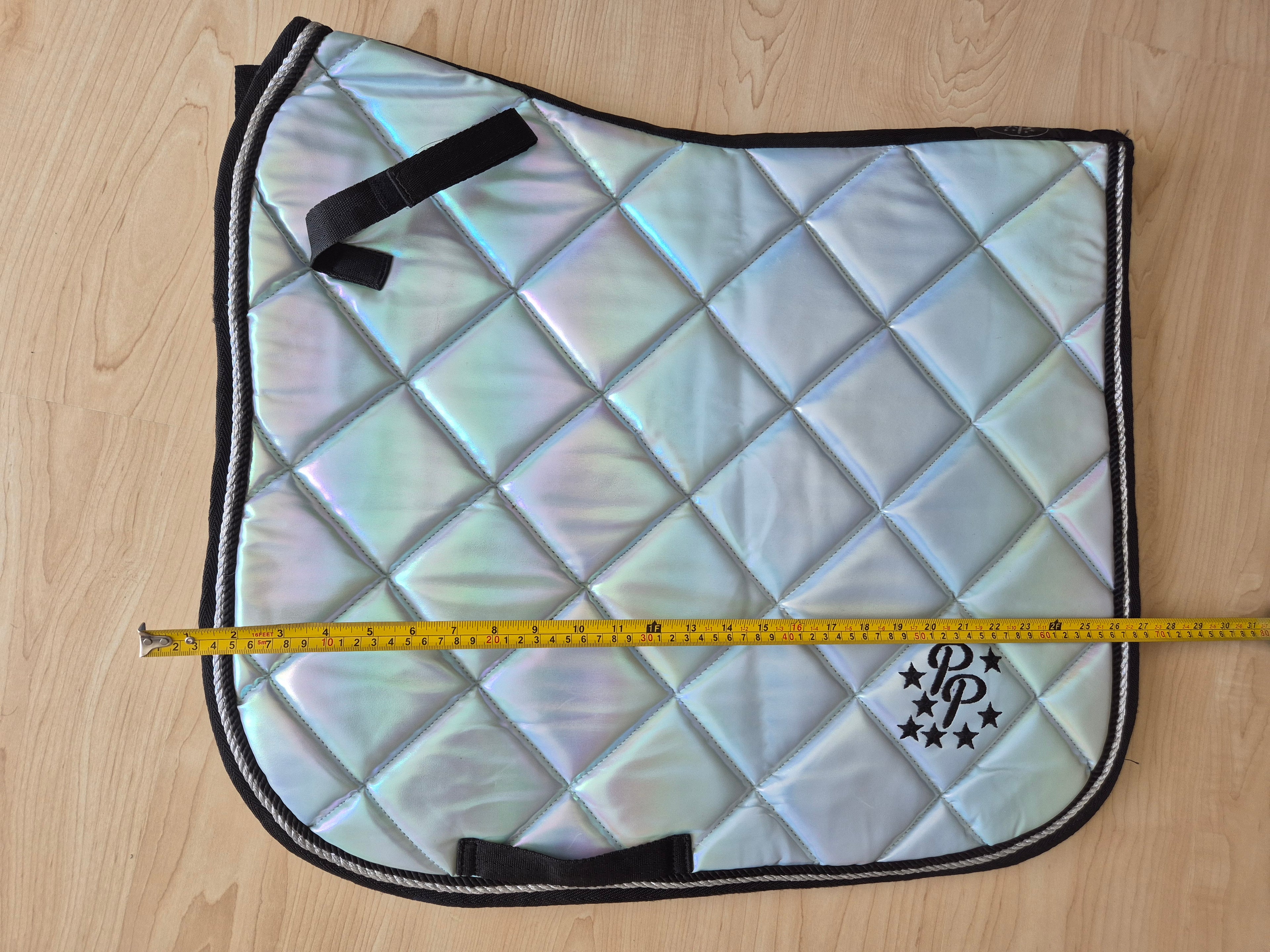 PP Equestrian “Aphrodite” Iridescent Silver Dressage Saddle Pad, Standard, VG