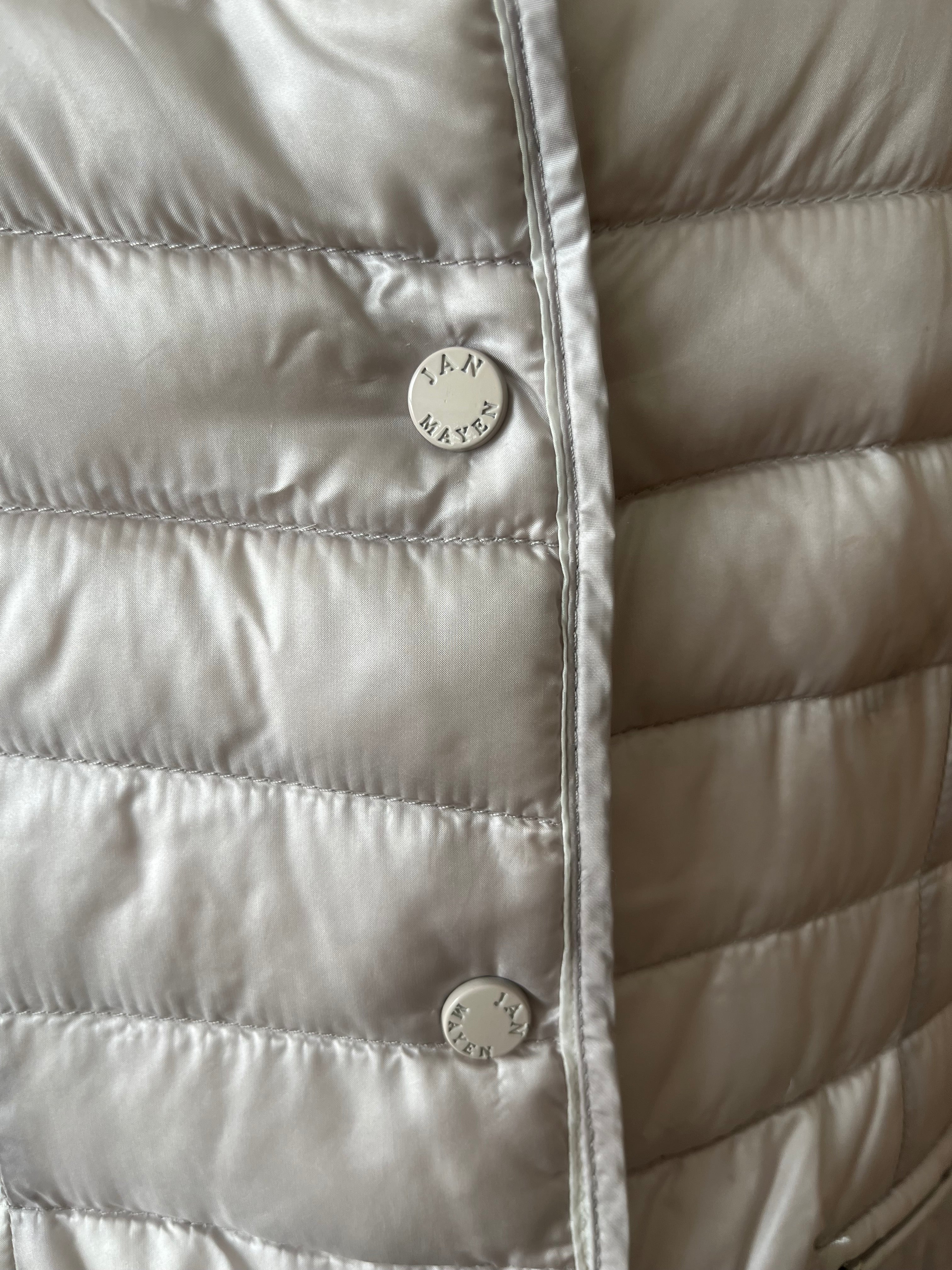 Jan Mayen Women's Lightweight Down Jacket, White, L, Collarless, Good Condition