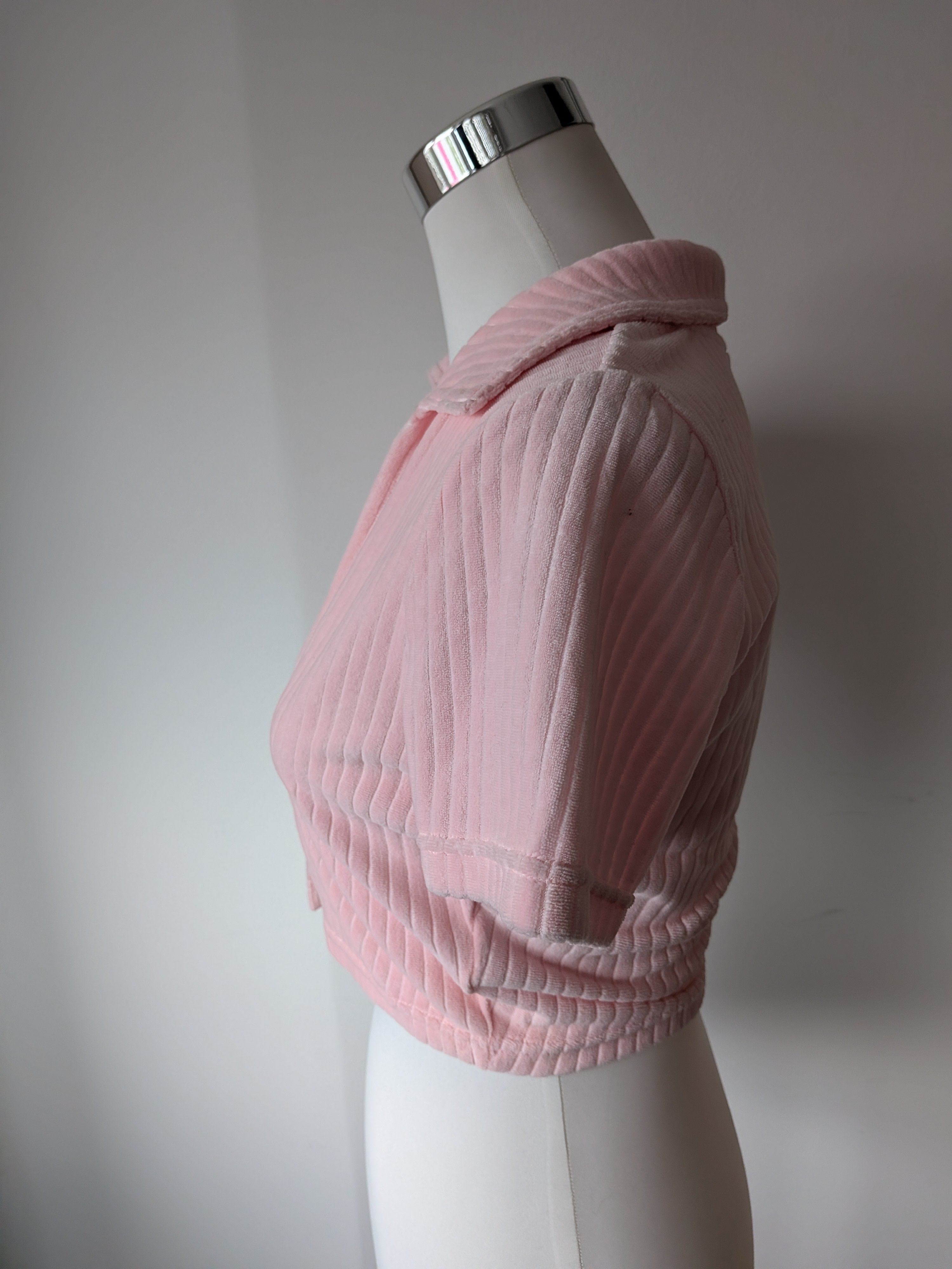 Juicy Couture Rib Velour Shirt, M, Neu, Almond Blossom