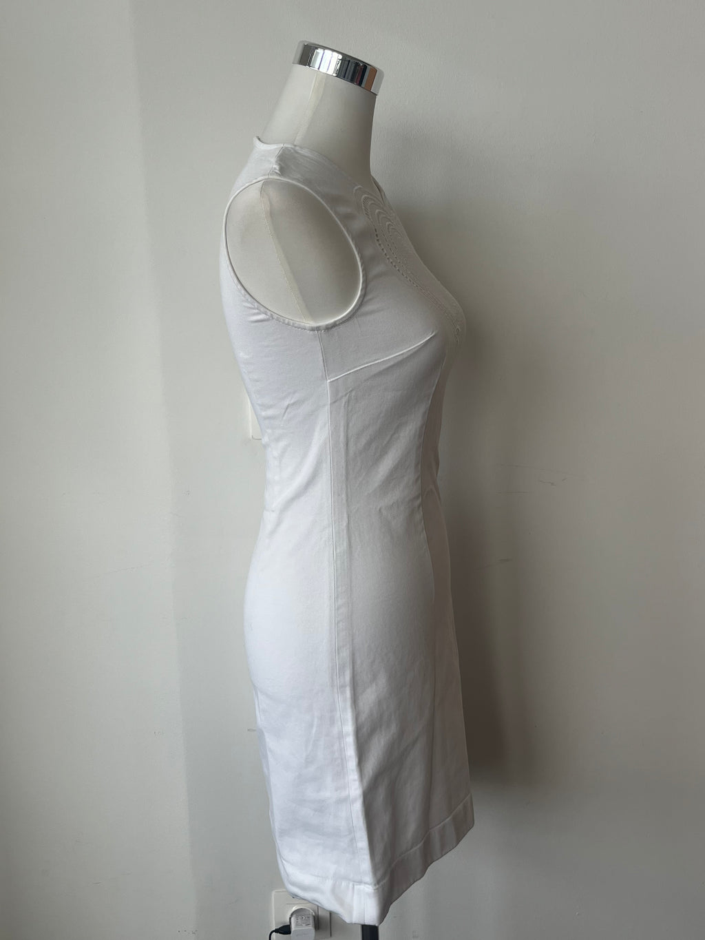 Christopher Kane Weißes Kleid mit Herz-Stickerei | US 10 / EU 42 | Wie Neu