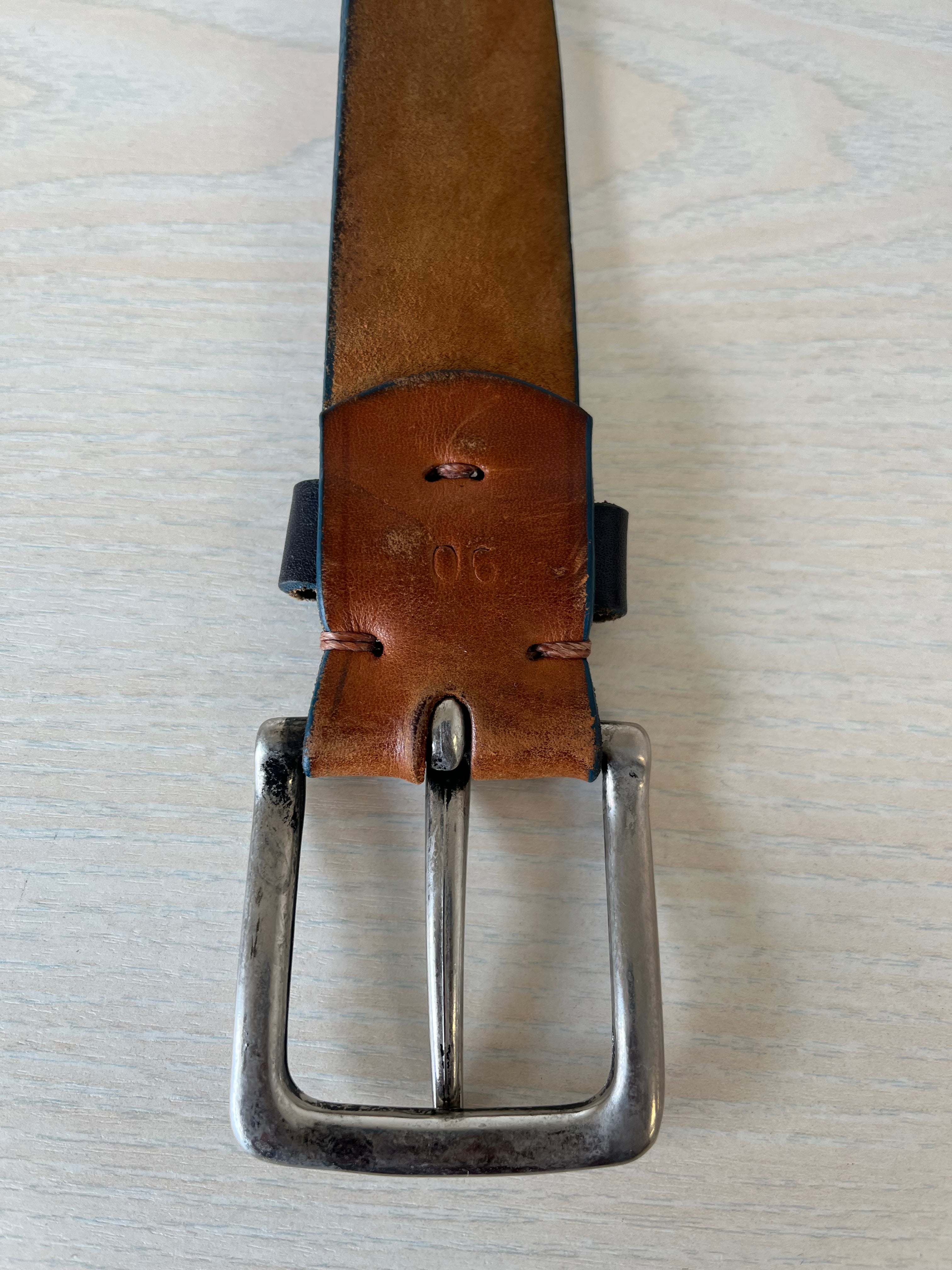 La Martina Leather Belt Exclusive Edition Brown 90cm Handmade Good Condition