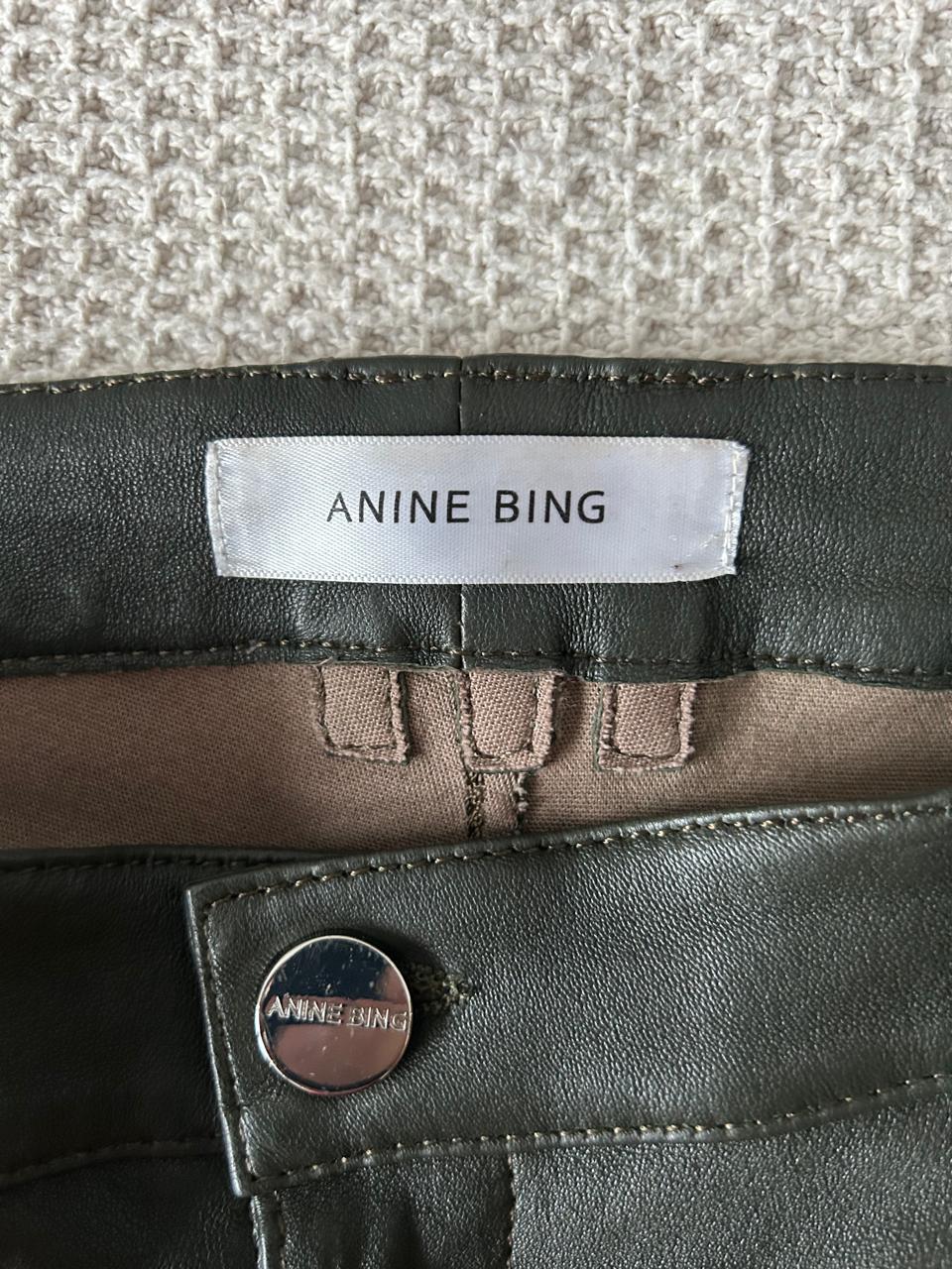 ANINE BING Lederhose Zipper-Detail, Schwarz, Gr. M, Guter Zustand