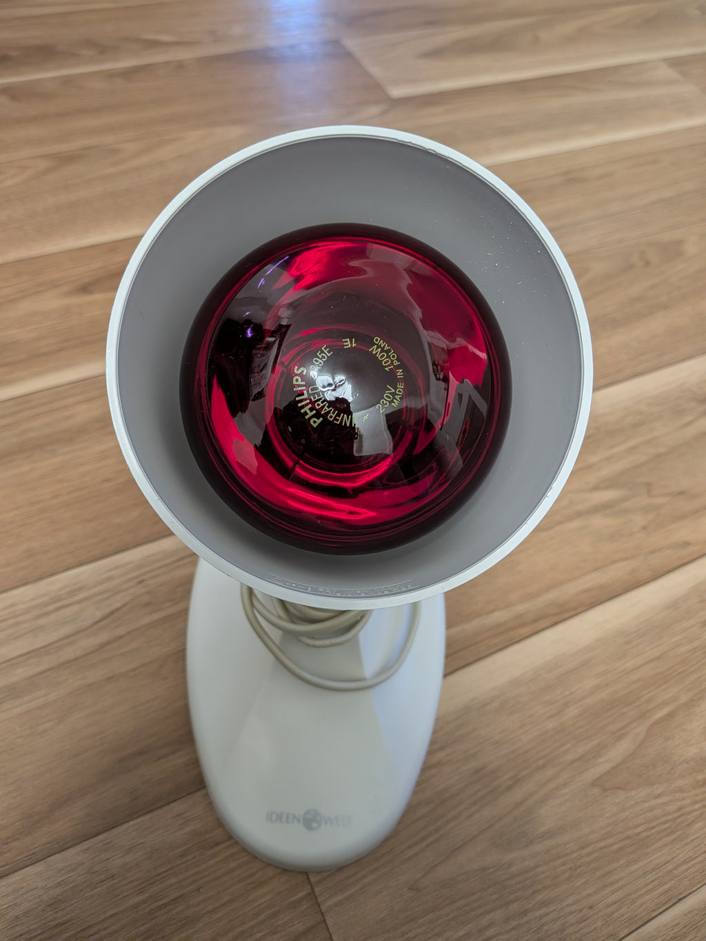 IDEEN WELT Infrared Heat Lamp 100W Compact White/Red – Very Good Condition