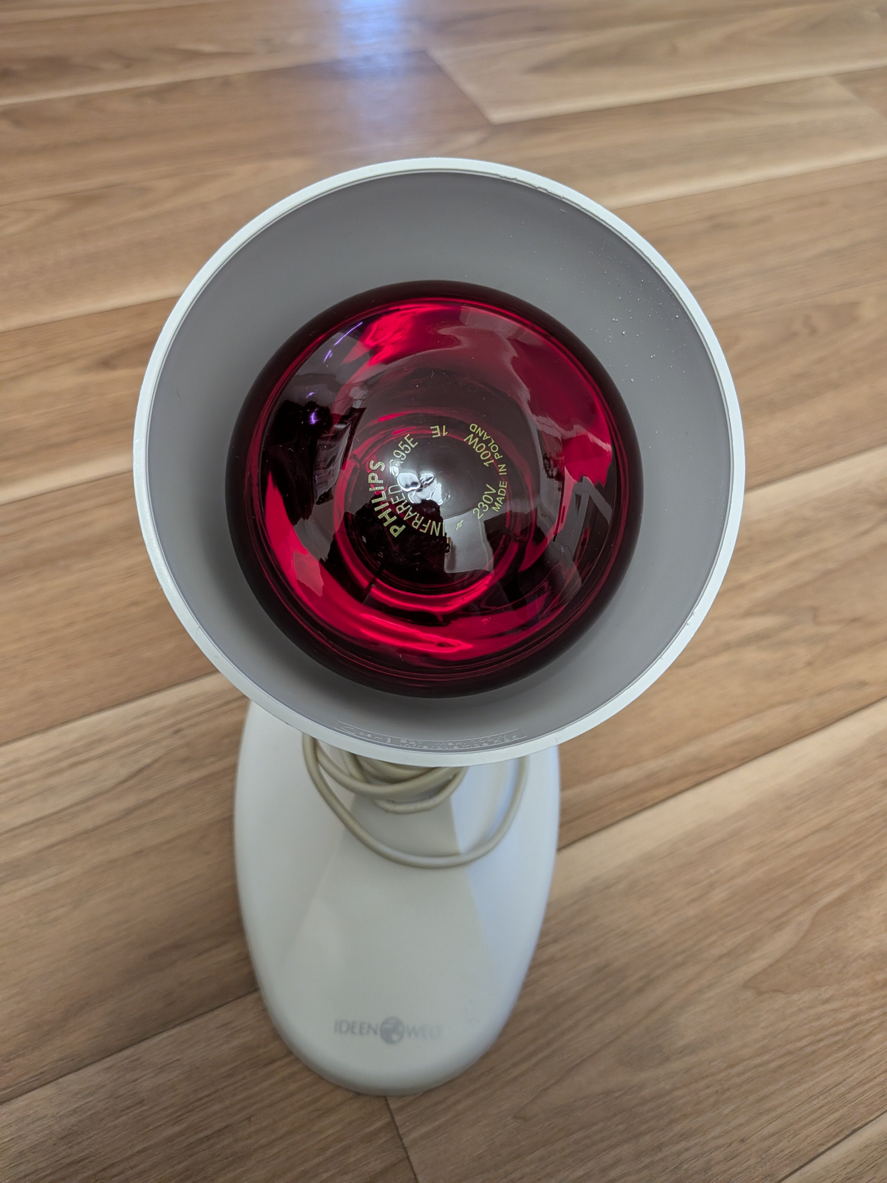 IDEEN WELT Infrared Heat Lamp 100W Compact White/Red – Very Good Condition