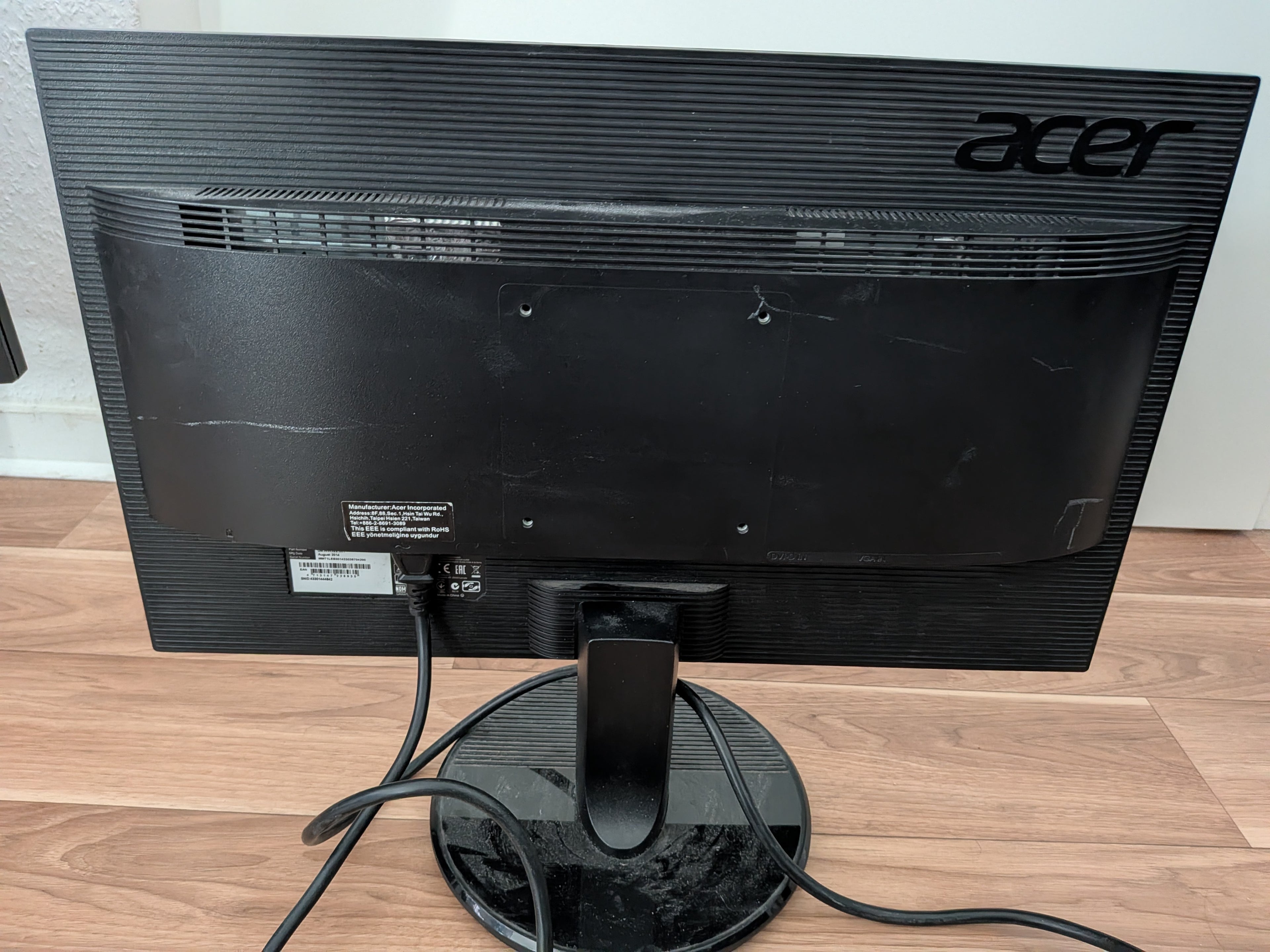 Acer V226HQL 21,5″ Full-HD LED Monitor Schwarz – guter Zustand, Kabel, Standfuß