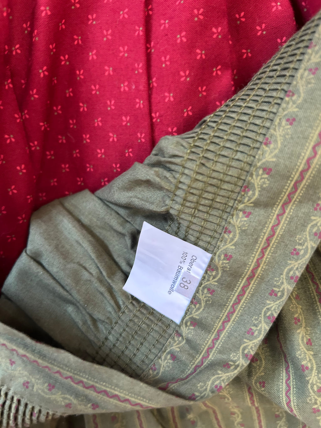 Wenger Dirndl Gr. 38 • rot Baumwolle • zeitloser Alpen-Look • mit Schürze