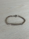 Vintage Italian 925 Sterling Silver ID Bracelet UnoAErre 12g 17cm Silver