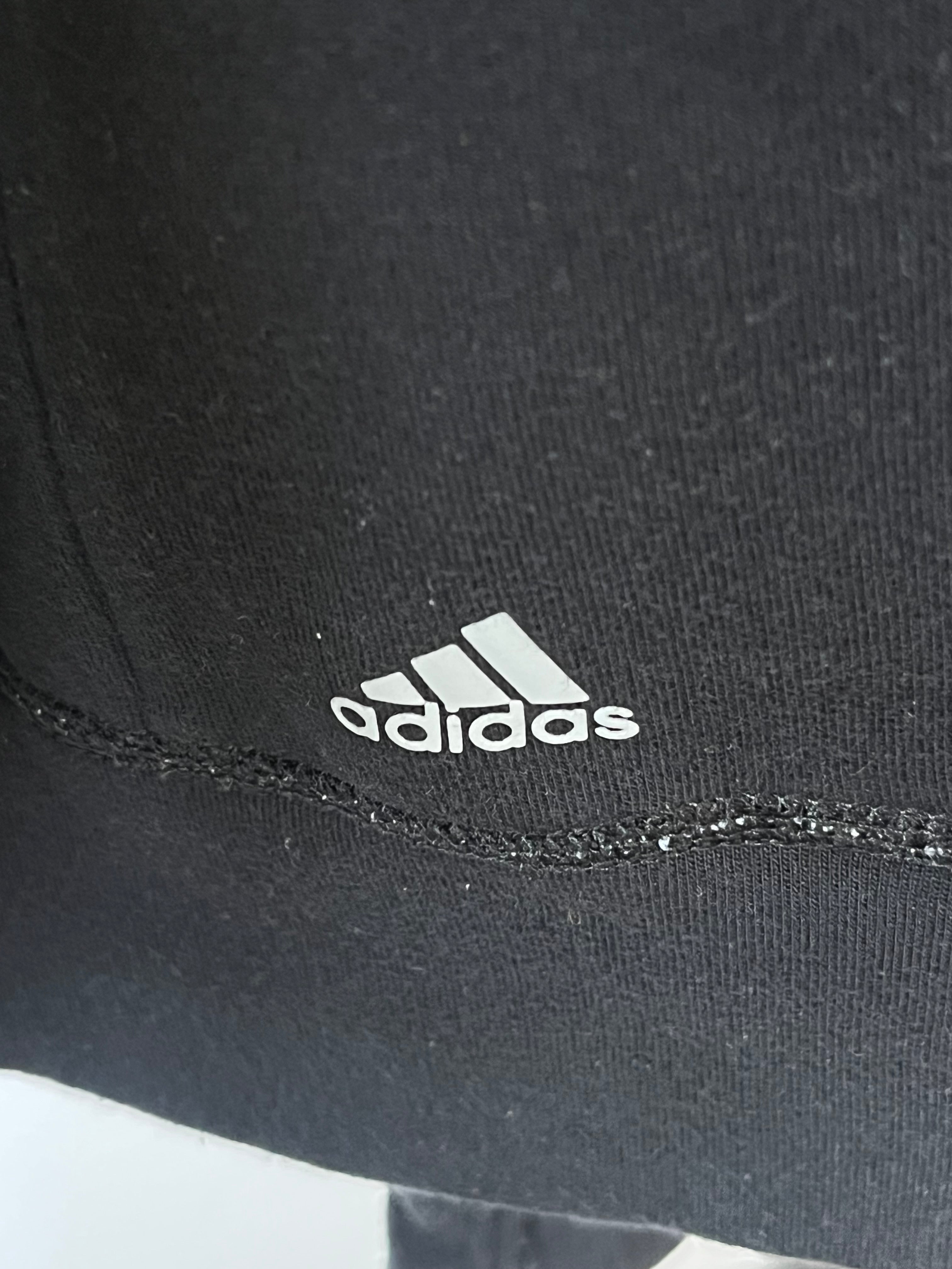 Adidas Performance Full-Zip Jacket, Medium, Heathered Black, Very Good Condition