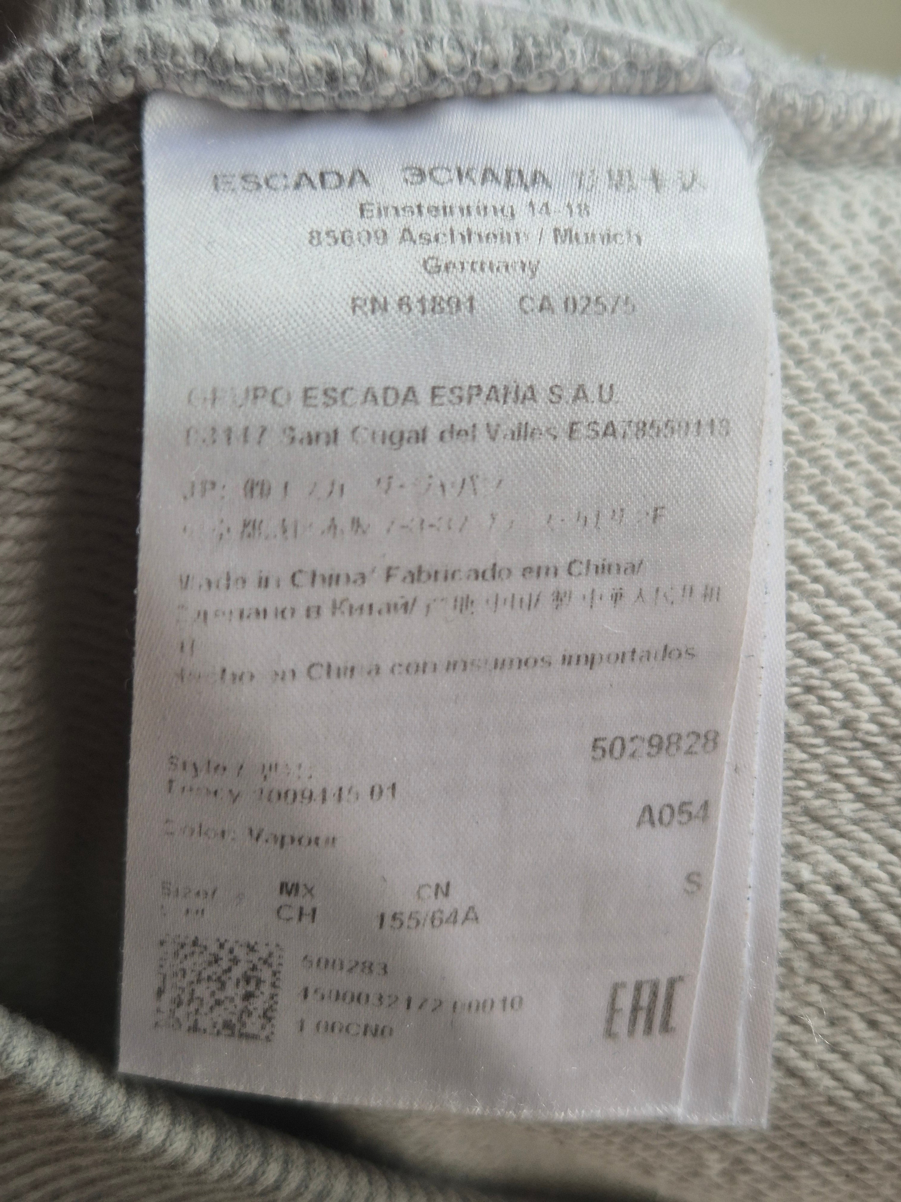 Escada Sport Jogginghose, S, grau, Blumenstickerei, guter Zustand