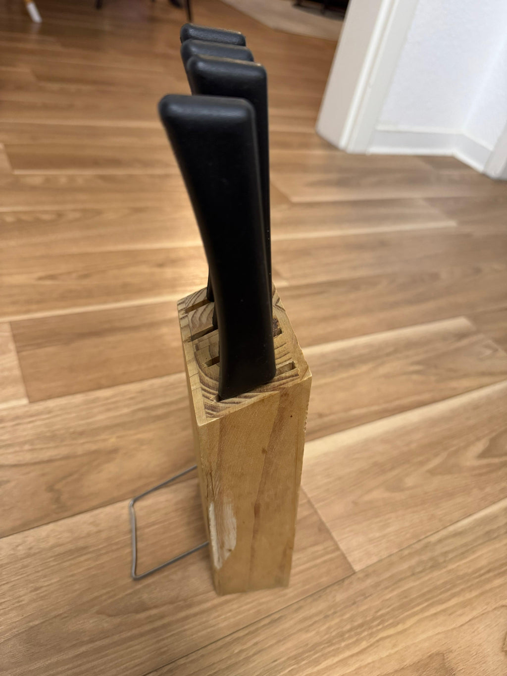 IKEA Messerblock – 4-teilig, Edelstahl/Schwarz, guter Zustand