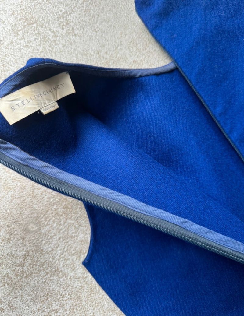 Stella McCartney Wollmix Shiftkleid Royalblau IT 40 Sehr Gut