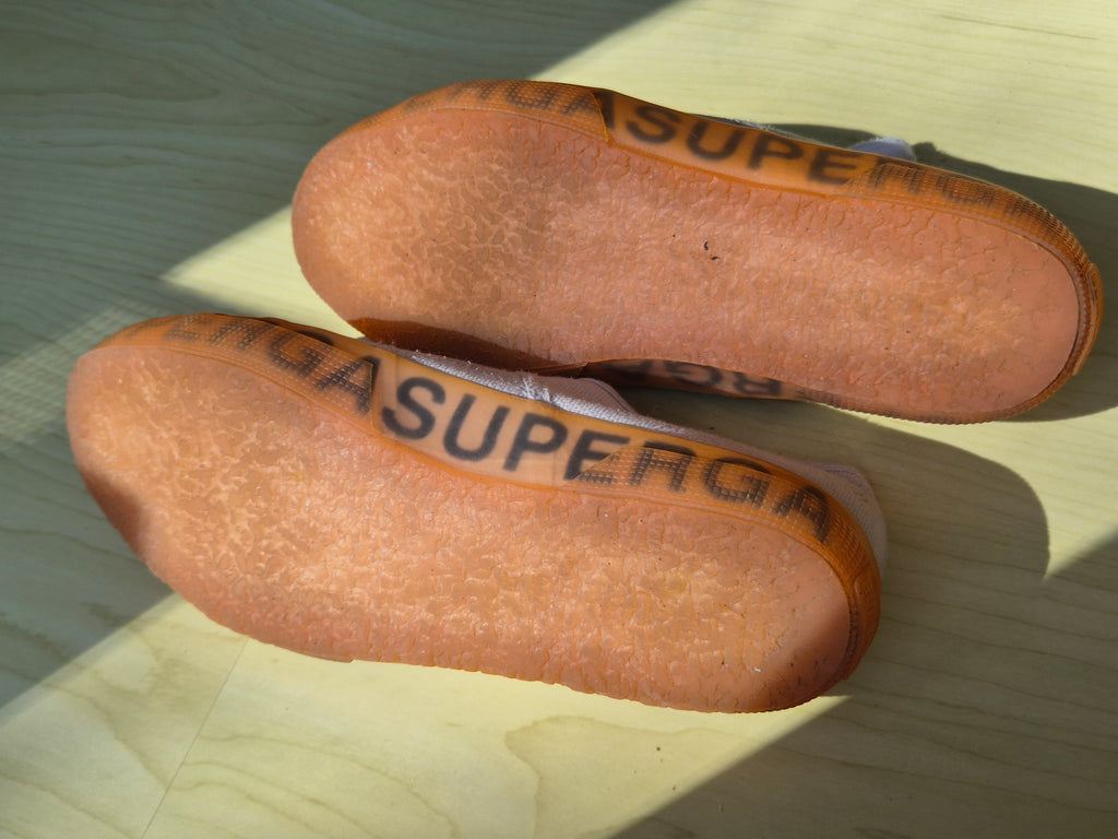 Superga 2750 „Gum Lettering“ – Weiß, EU 38, Gebraucht