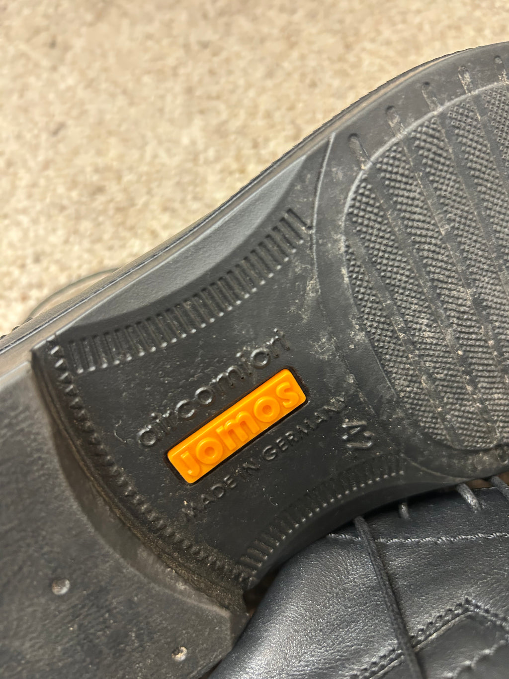 Jomos Aircomfort Derby Men’s Shoes – Black, Size 42, Very Good Condition