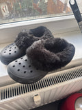 Crocs Mammoth Classic Lined Clog Black EU 38/39 (US W8 M6) Good Condition