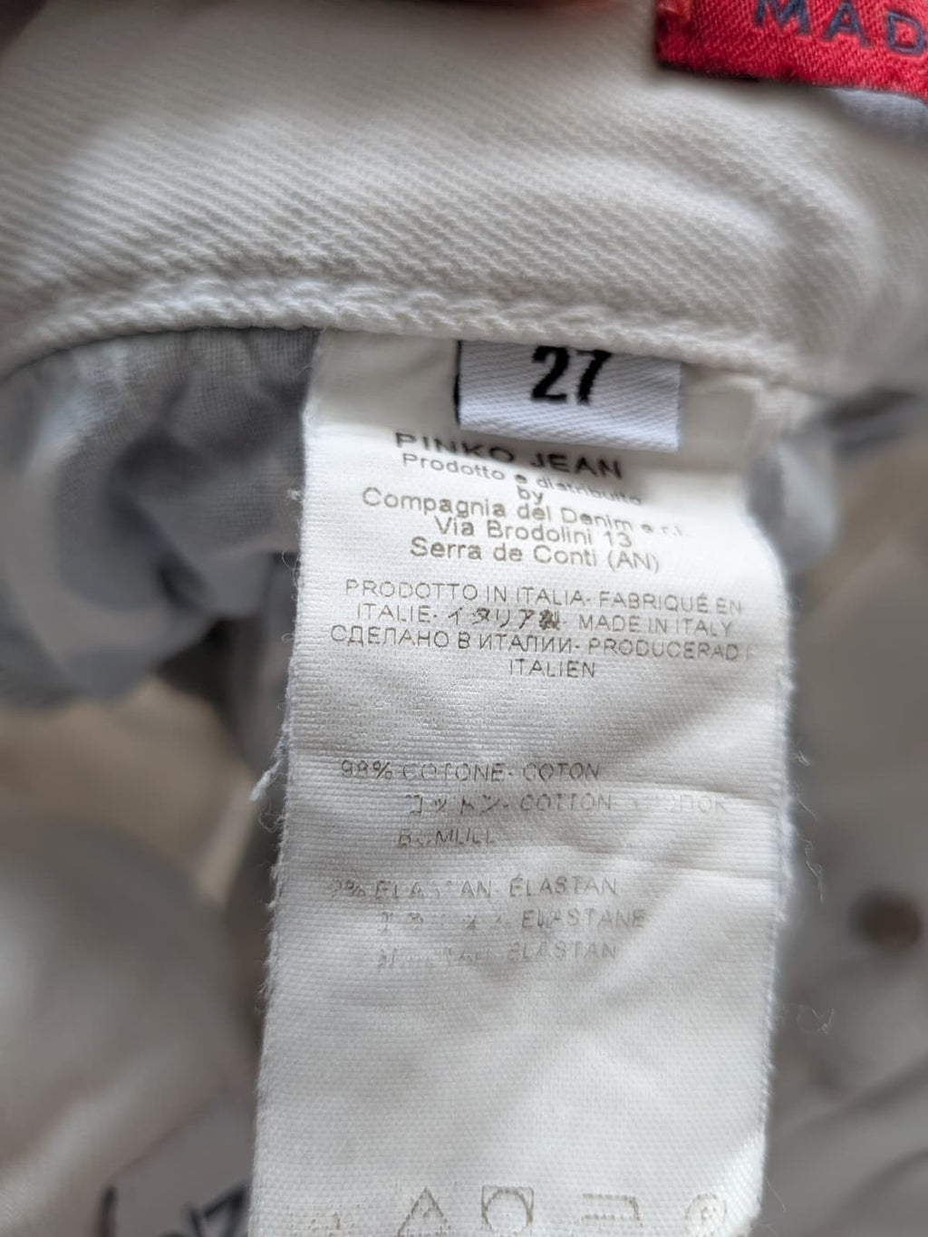 Pinko White Jeans Size 27 – Straight Fit Italian Denim, Normal Use