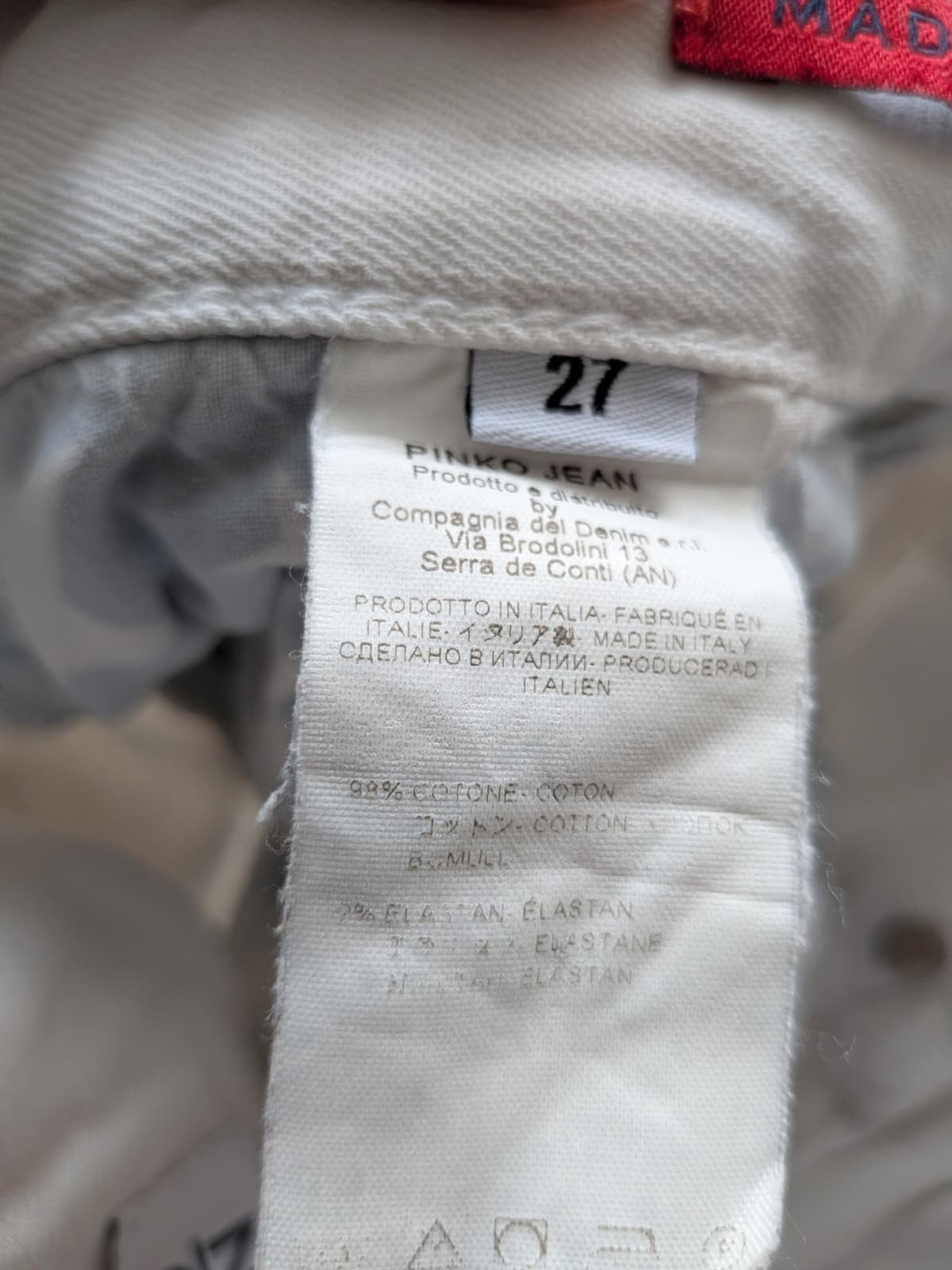 Pinko White Jeans Size 27 – Straight Fit Italian Denim, Normal Use