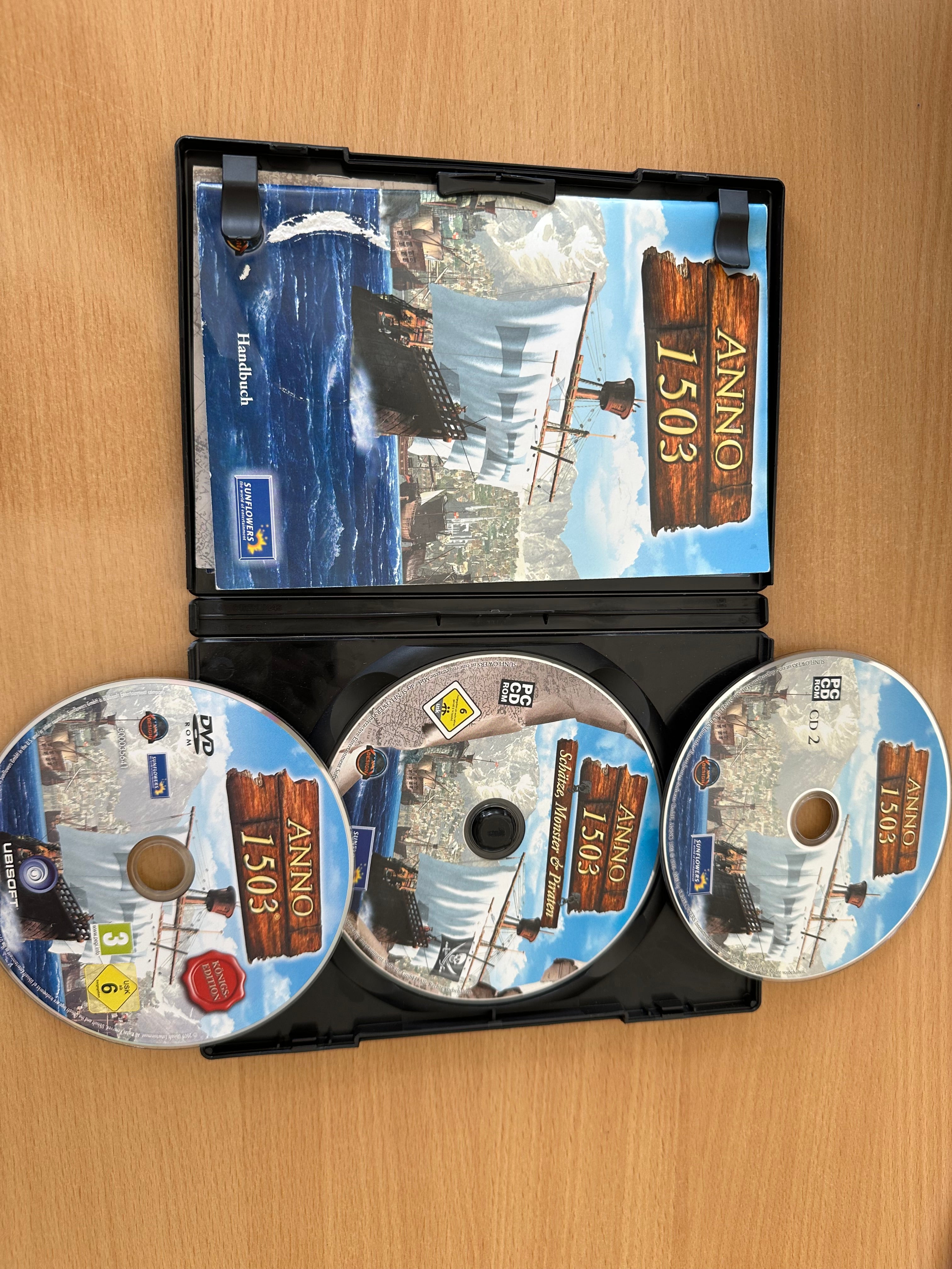 Anno 1503 + Schätze, Monster & Piraten Add-On (3 CDs, PC, Deutsch, gut)
