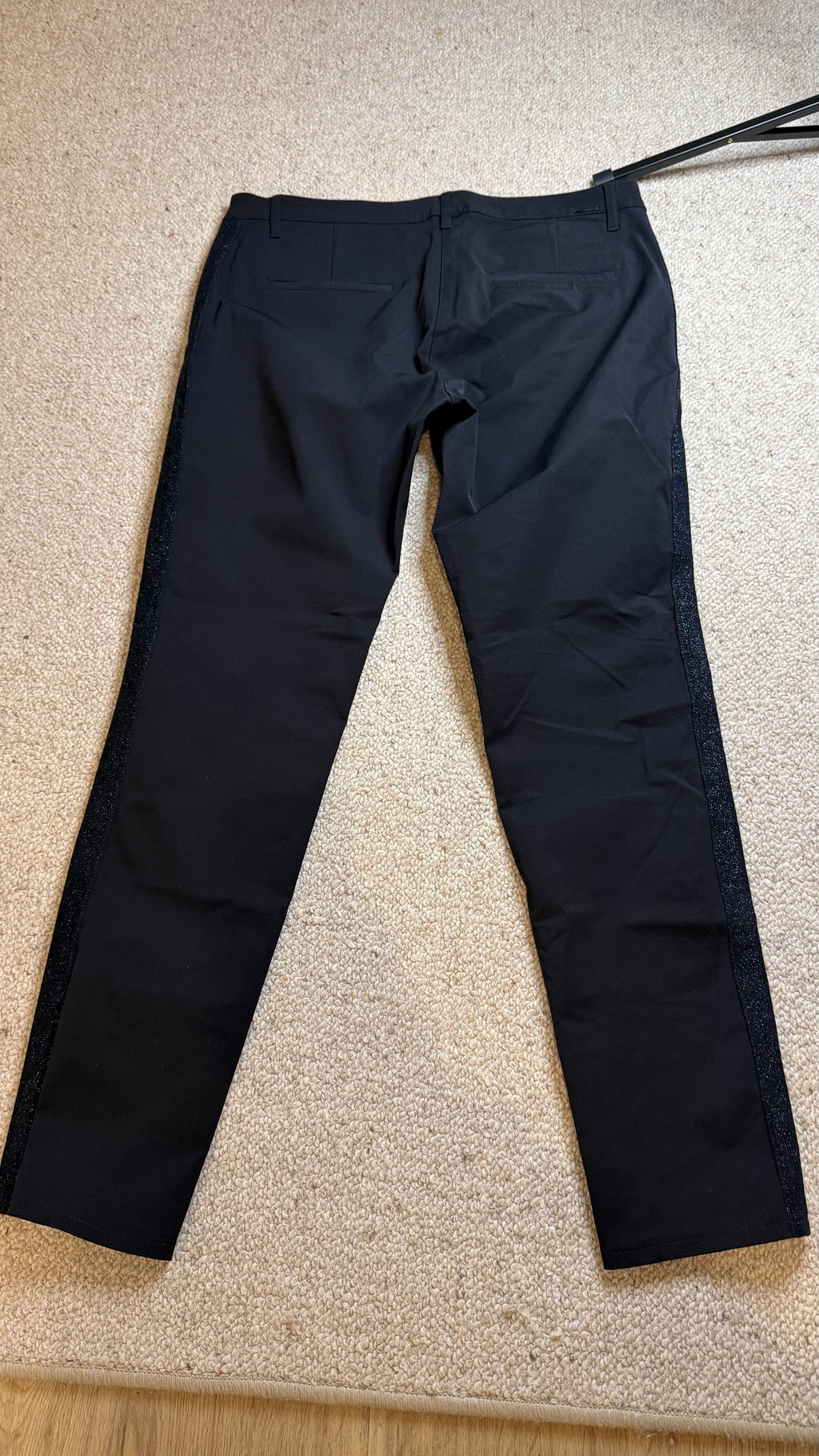 Rosner Alisa Trousers D 42 Black Glitter Side Stripe Very Good