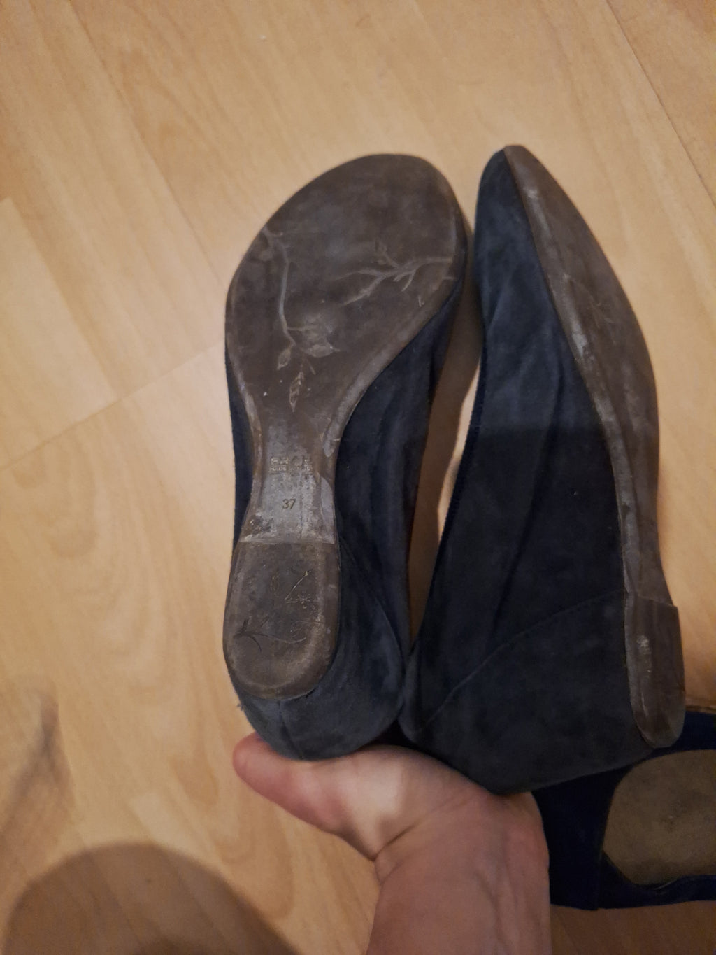 FRAU suede ballet flats black, EU 37 – Made in Italy, good condition