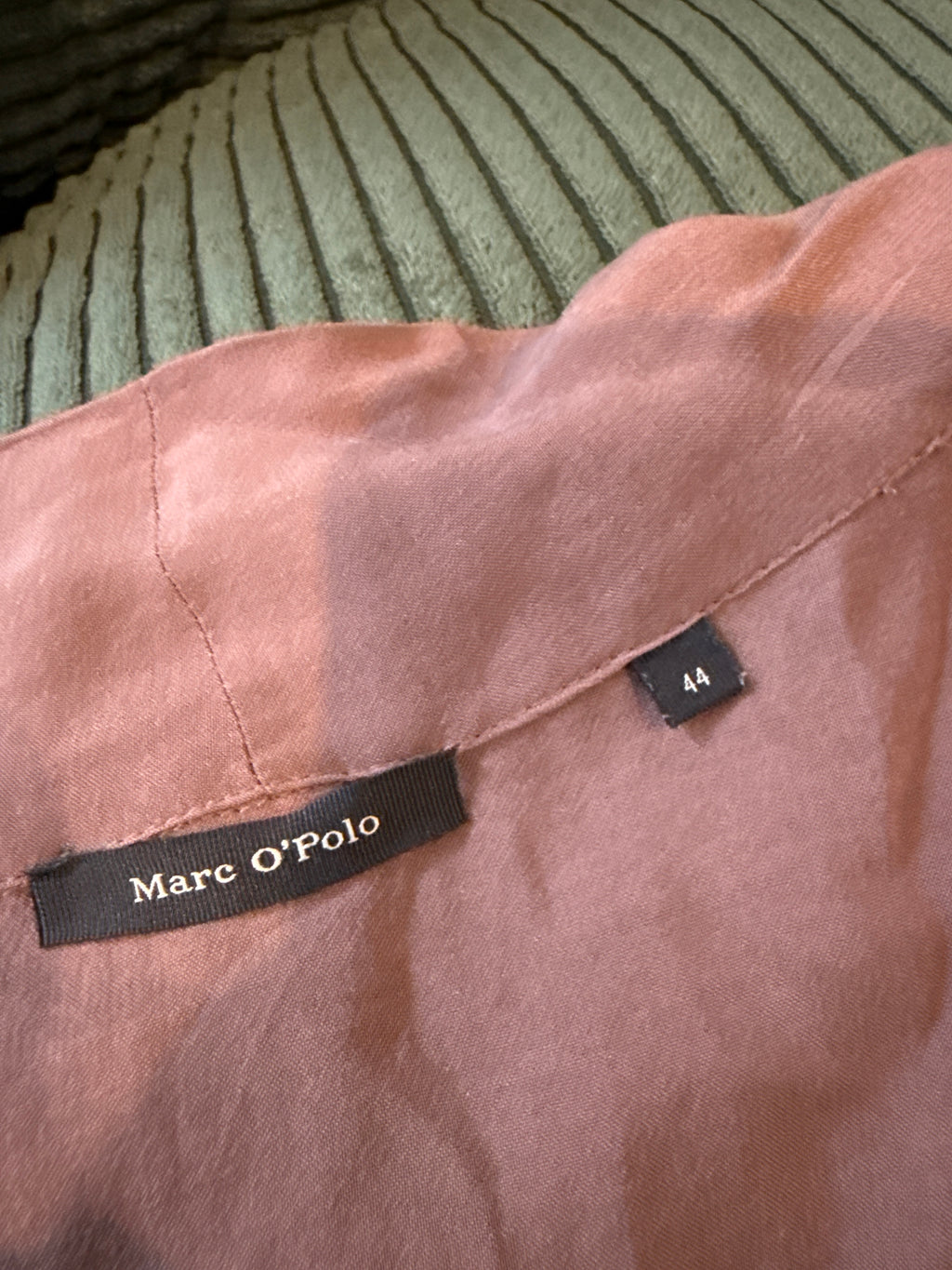 Marc O’Polo Damen Bluse – V-Ausschnitt, Mauve, Gr. L, gebraucht