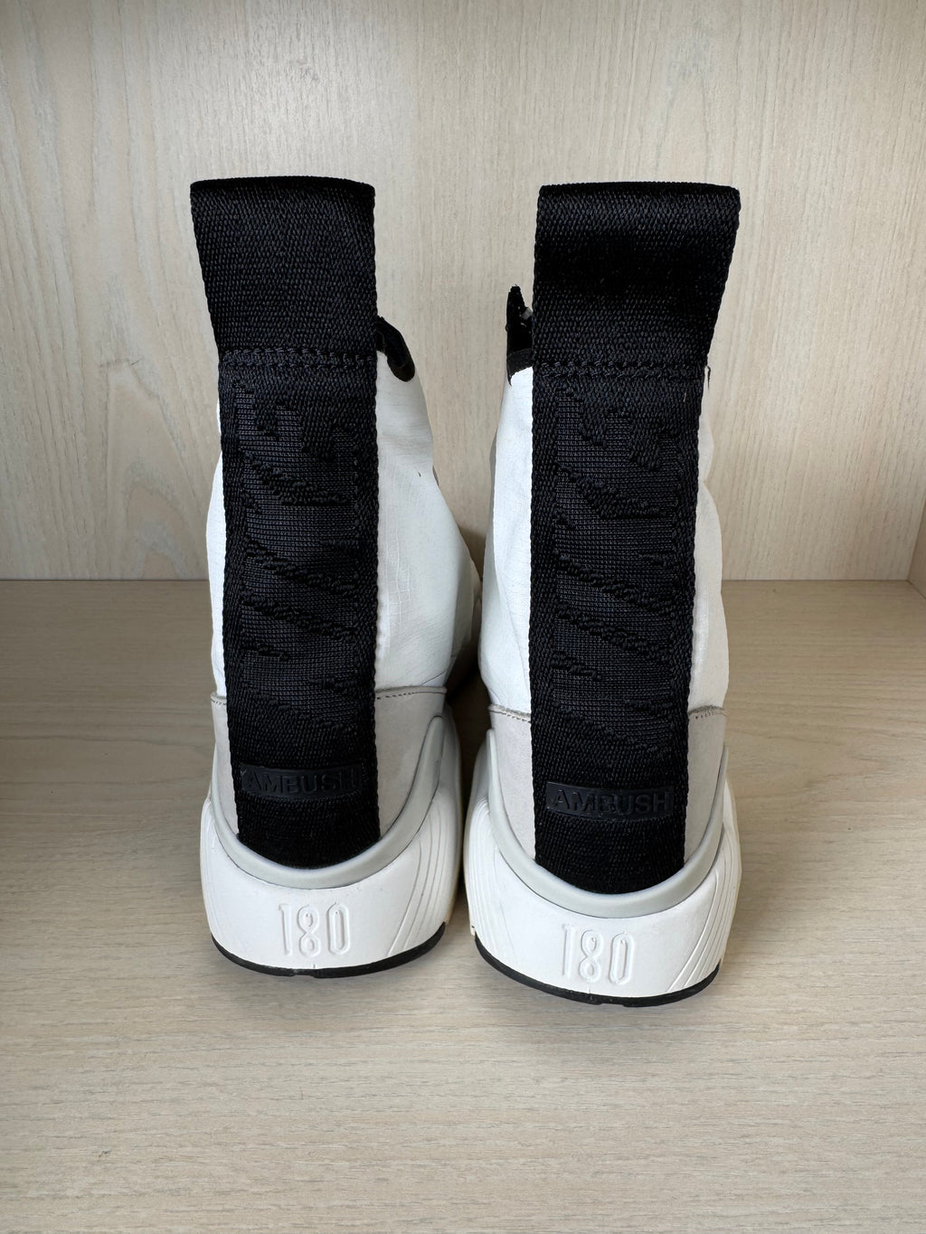 Nike x AMBUSH Air Max 180 Hi White/Pale Grey EU 37.5 Like New w/ Box