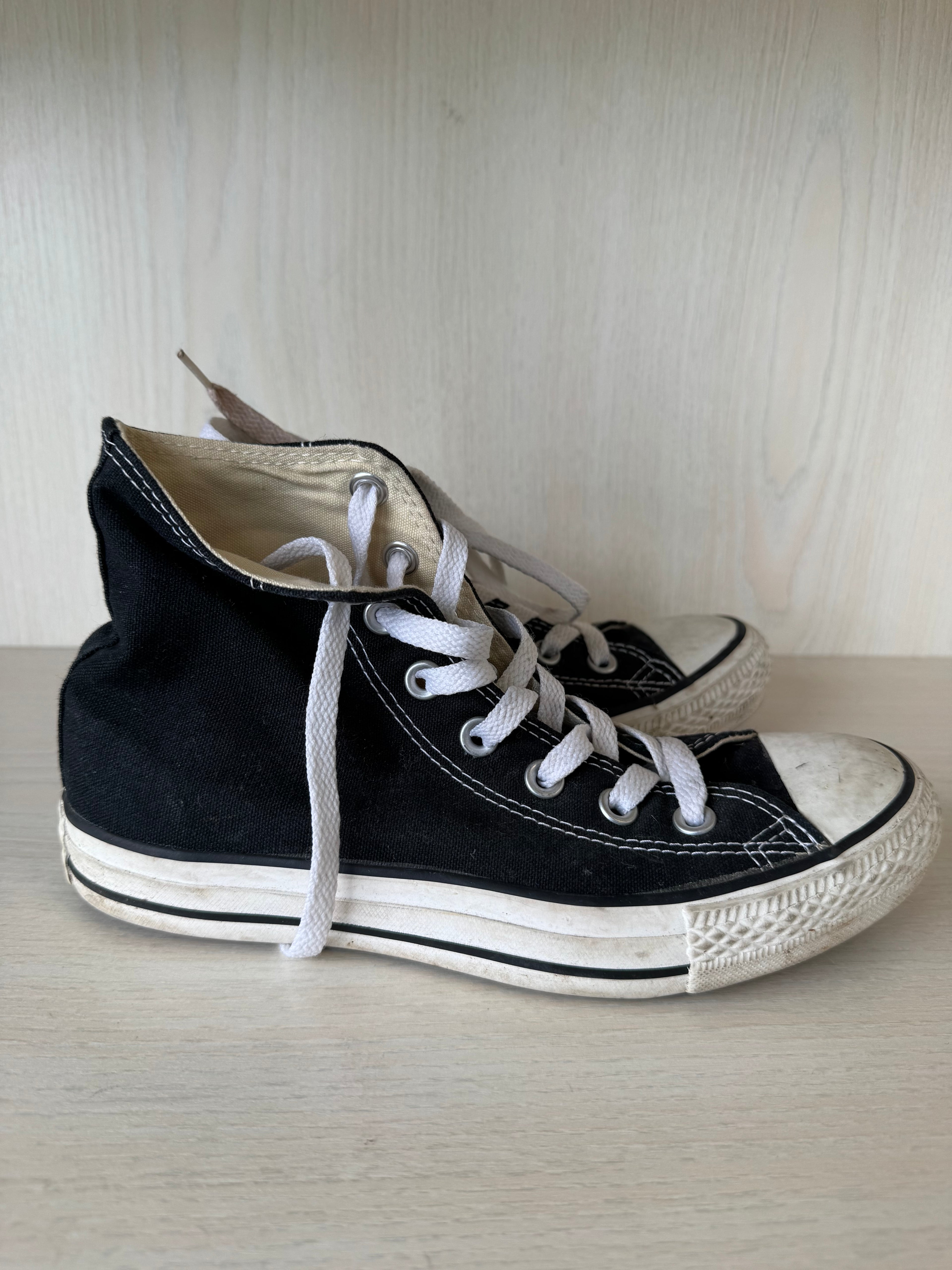 Converse Chuck Taylor High-Top Schwarz – Größe US 4,5 / EU 36 – Gebraucht