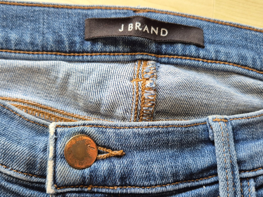 J Brand Damen Skinny Jeans 29 Blau Distressed Denim Gut