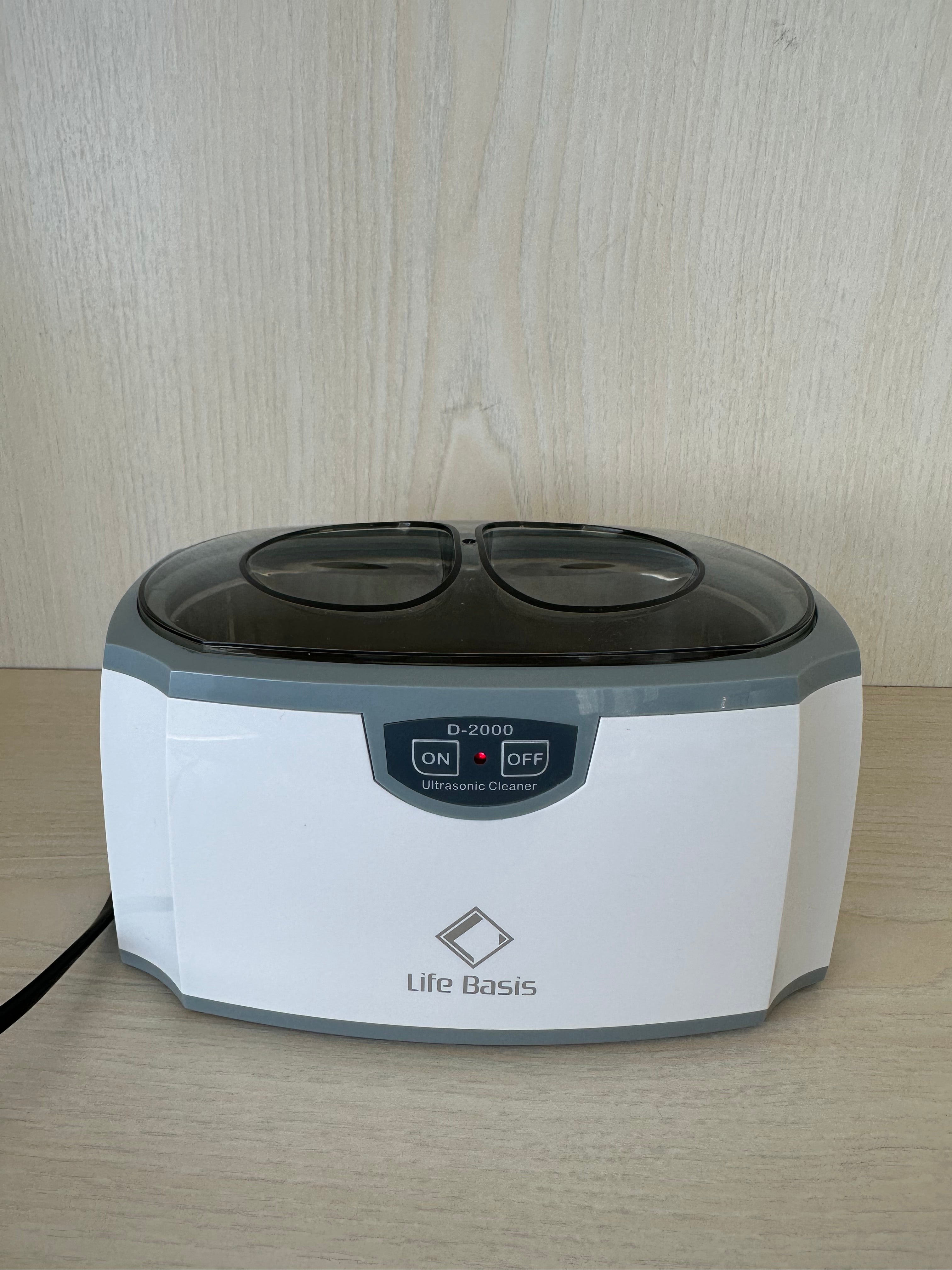 LifeBasis D-2000 Ultraschallreiniger 420ml 30W Weiß/Grau Sehr Gut