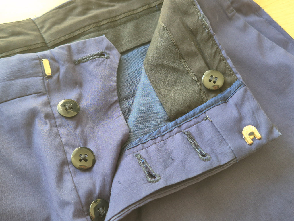 Miu Miu Damen Chinohose | EU 38 Navy Blau | Baumwolle | Sehr Gut | Made in Italy