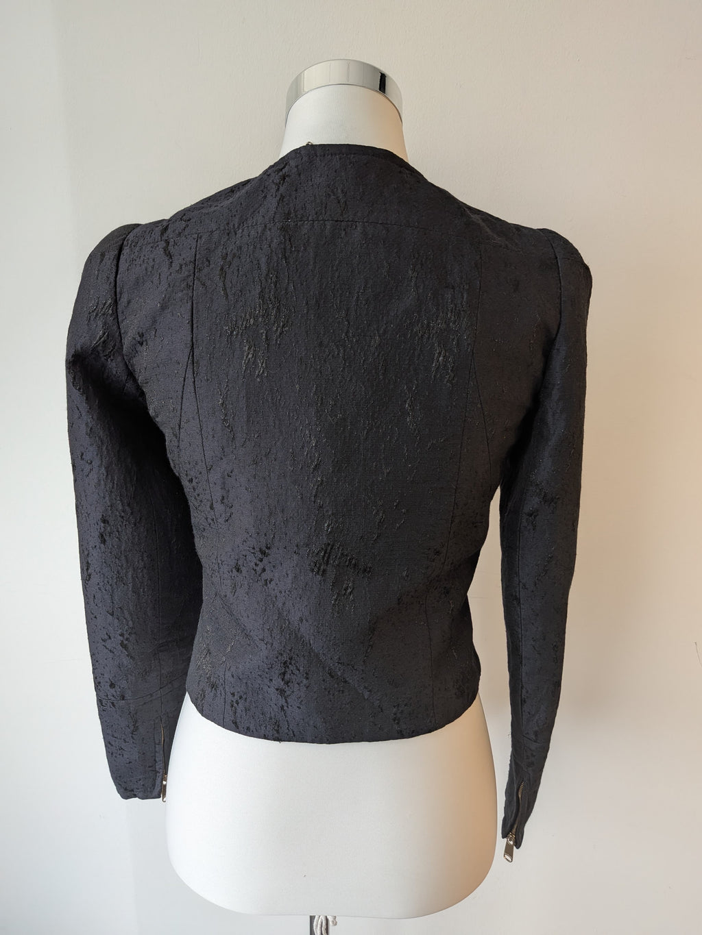 MAX&Co. Jacquard-Jacke, schwarz, cropped, IT 40 / EU 36, sehr guter Zustand