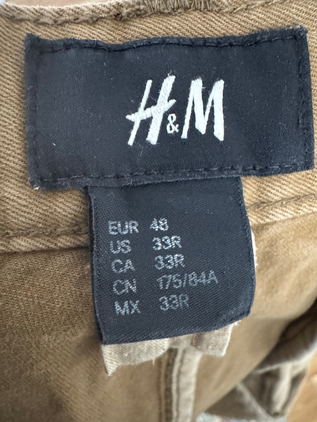 H&M Men’s Chinos – Palomino Brown, Size 48 (W33/L32), Good Condition