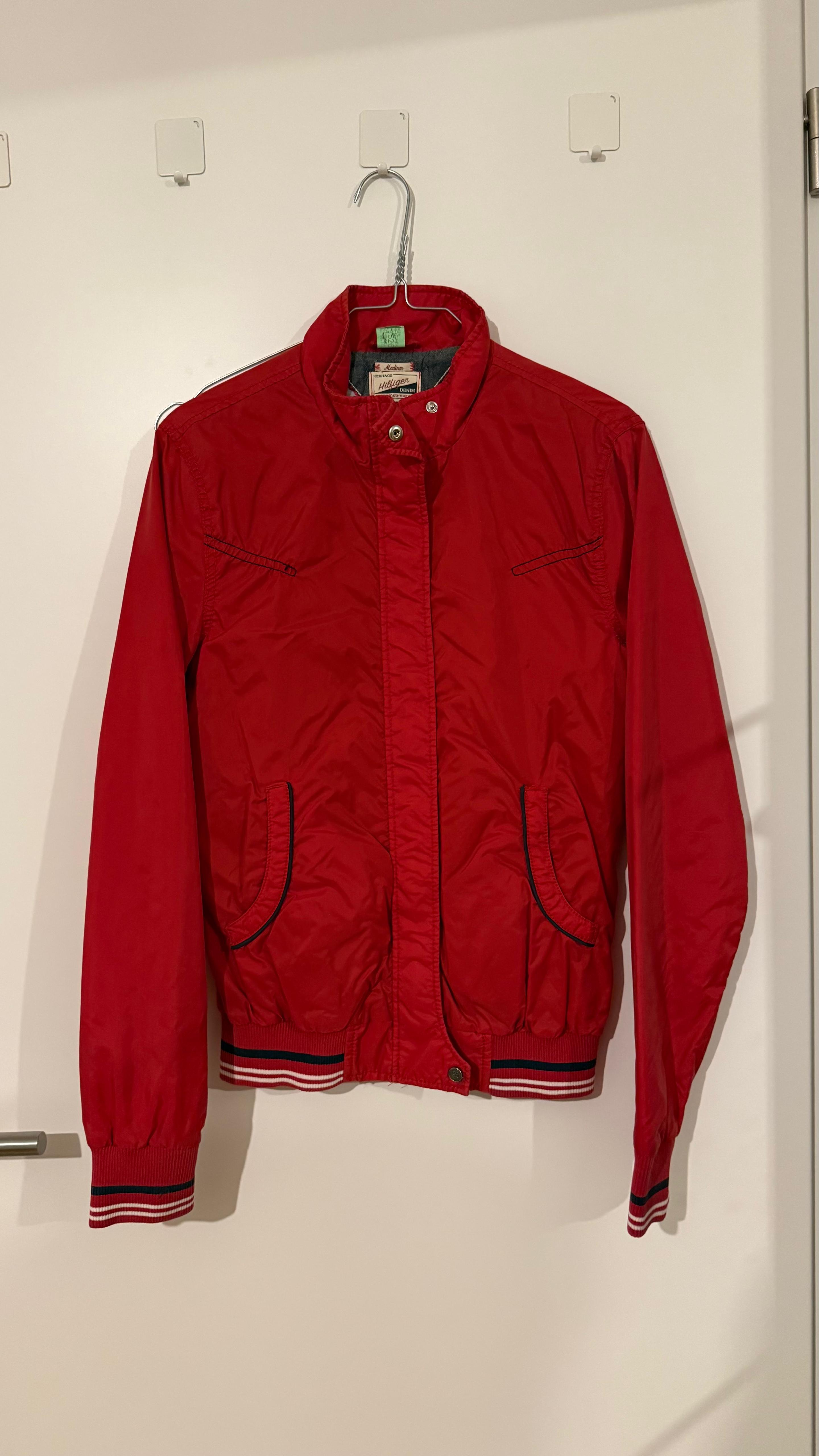 Tommy Hilfiger Heritage Windbreaker Bomberjacke Rot Gr. M Zustand Mangelhaft