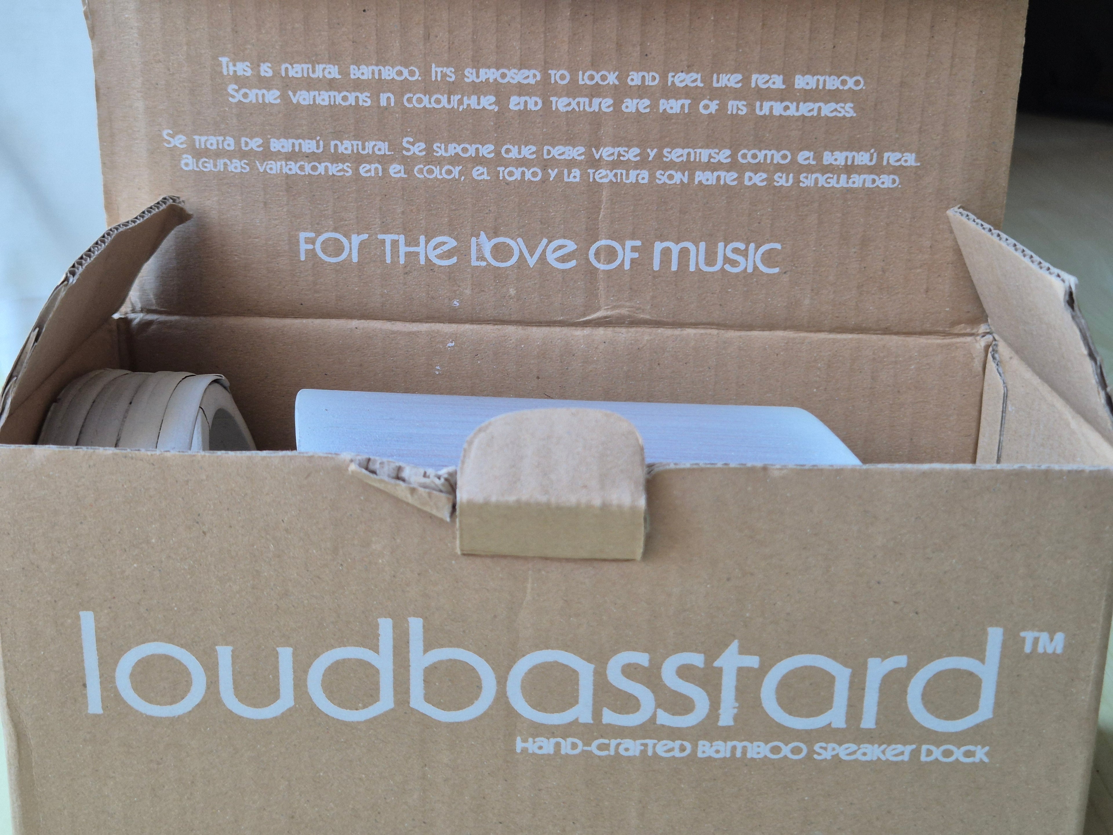 Loudbasstard Bamboo Sound Amplifier, Naturholz, Medium, wie neu