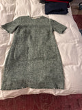 Hallhuber Tweed Kleid – Bouclé, Grün/Weiß, Gr. 38, Sehr guter Zustand