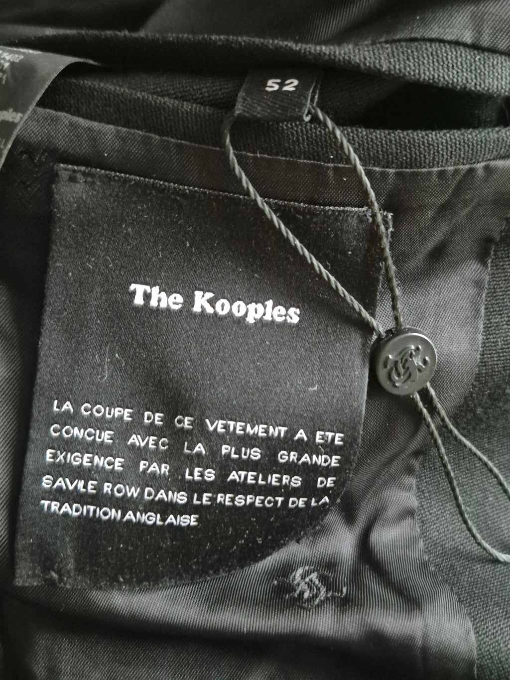 The Kooples Officer Mantel Gr. 52 Schwarz – Stehkragen, gebraucht