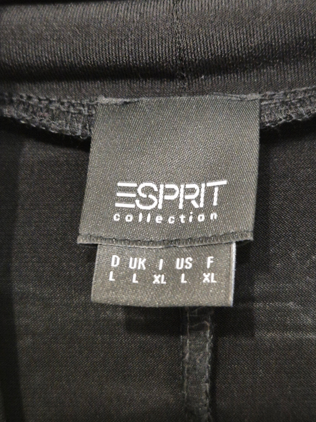 Black Esprit Twist Front Dress, Size L, Very Good Condition, 88cm Long