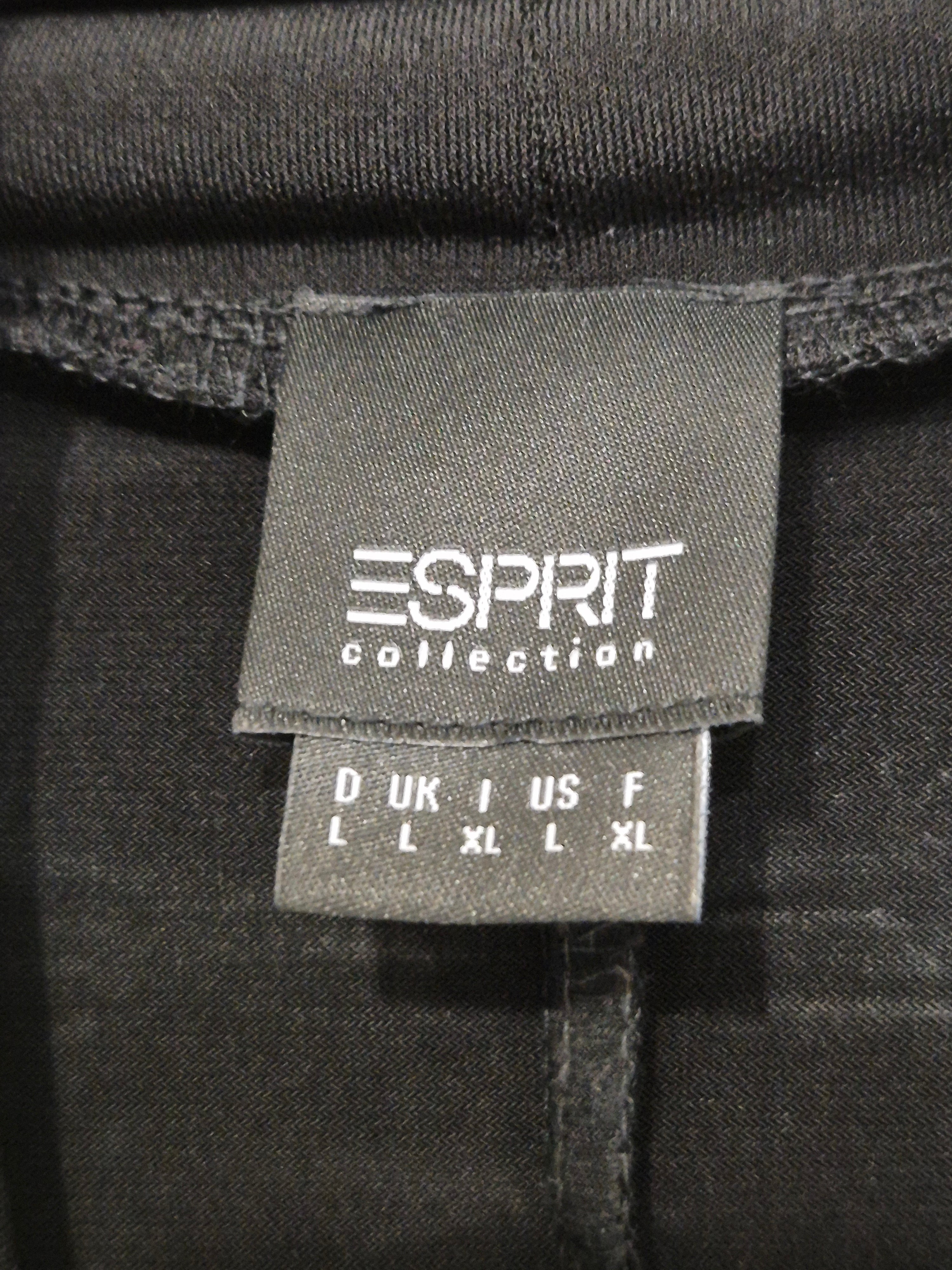 Black Esprit Twist Front Dress, Size L, Very Good Condition, 88cm Long