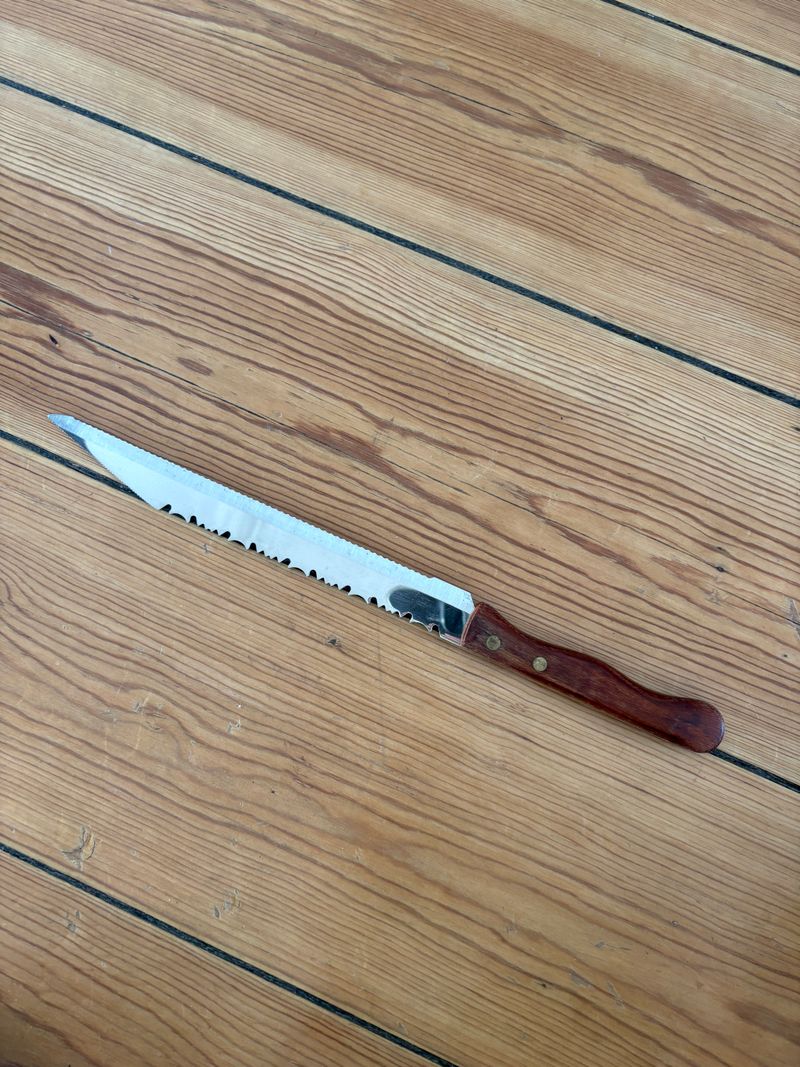 Vintage Prestige England Brotmesser – Edelstahl, Holzgriff, sehr guter Zustand
