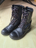 Zadig & Voltaire Joe Leather Combat Boots Black EU 37 Poor Condition