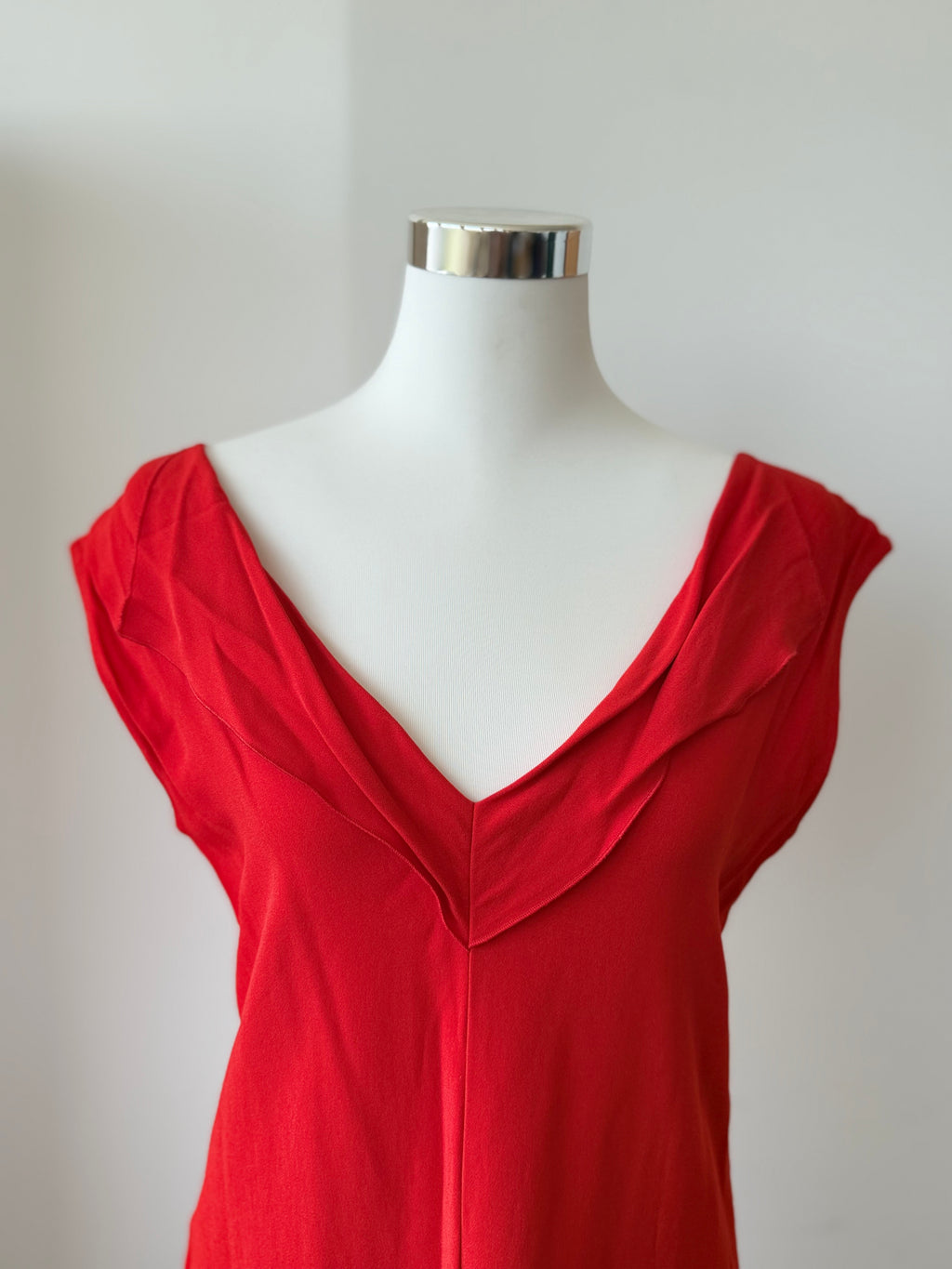 Stella McCartney Shiftkleid – Rot, EU 38, Sehr gut, mit Volants