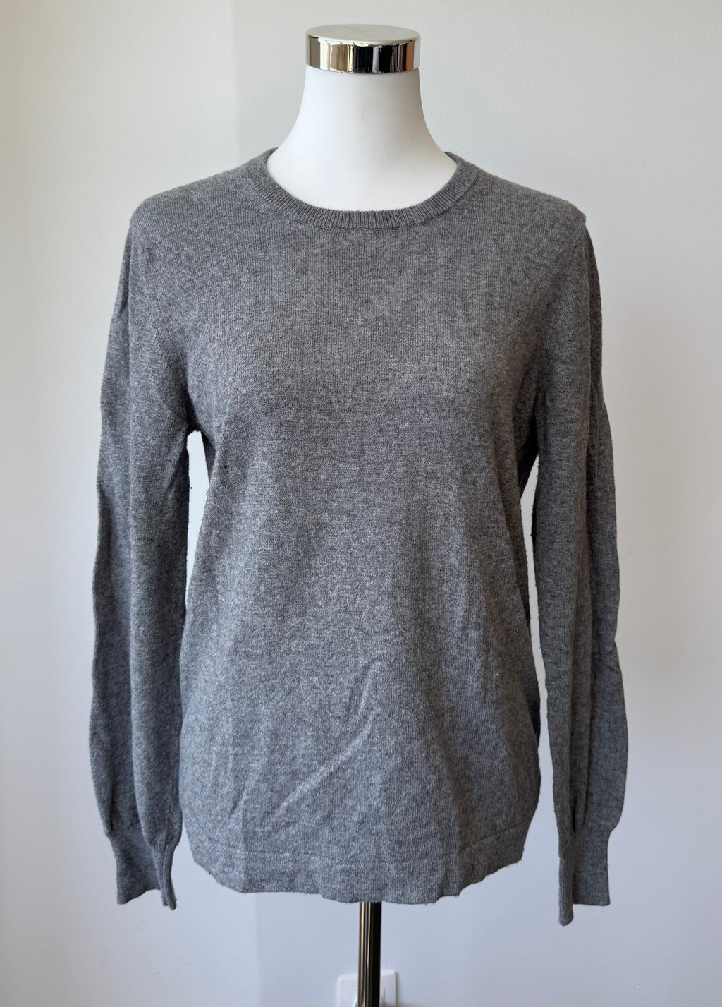 Closed cashmere blend crew-neck sweater grey melange M good condition