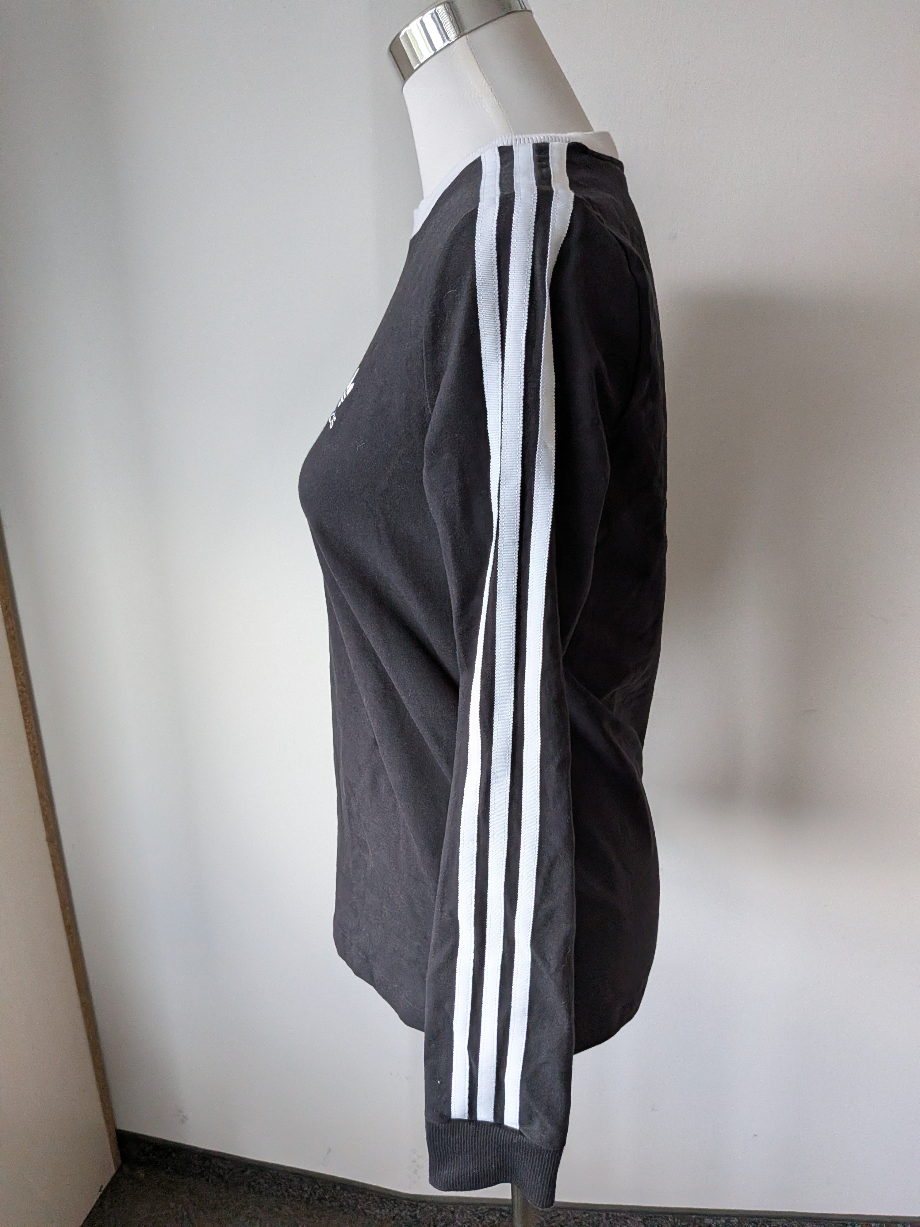 Adidas Originals 3-Stripes Langarmshirt Damen, Schwarz, Gr. M, Sehr gut