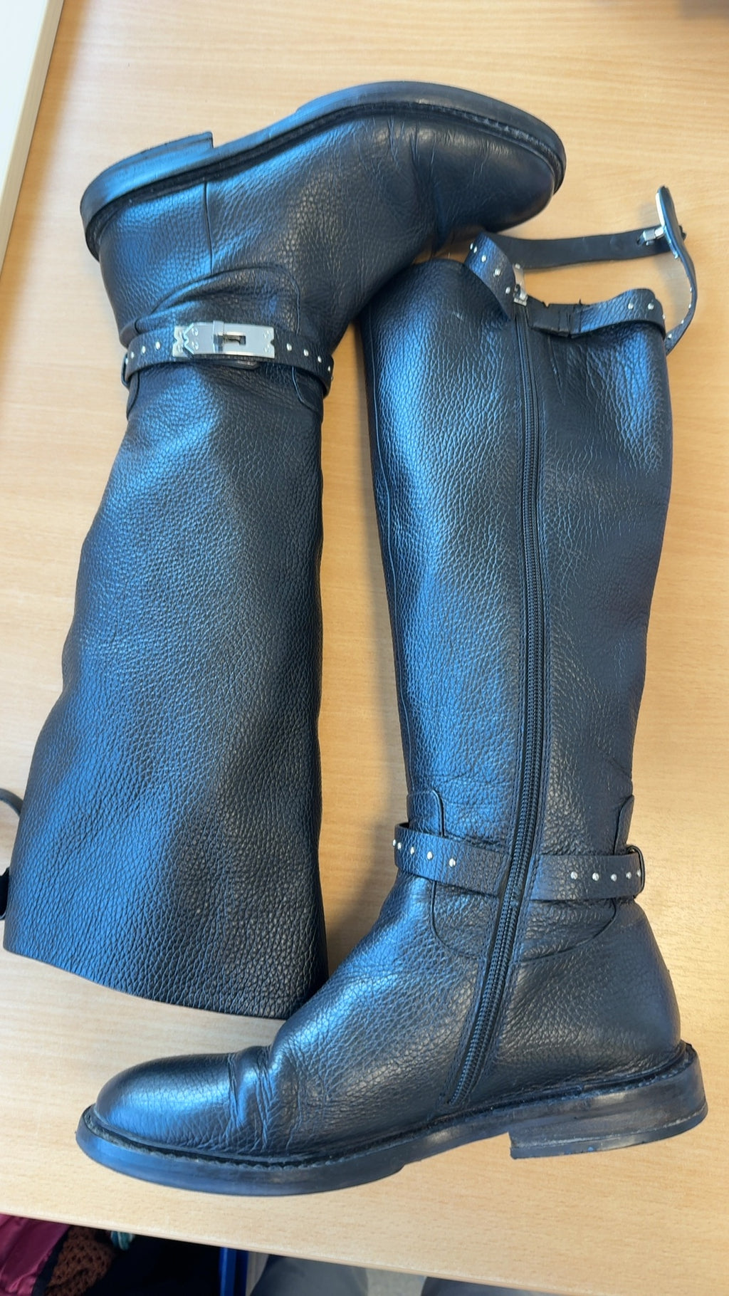 Steffen Schraut Lederstiefel Schwarz Kniehoch EU 37 Gebraucht
