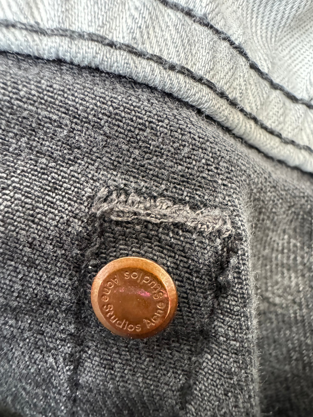 Acne Studios Blå Konst Skinny Jeans Schwarz W28 L32 – Guter Zustand
