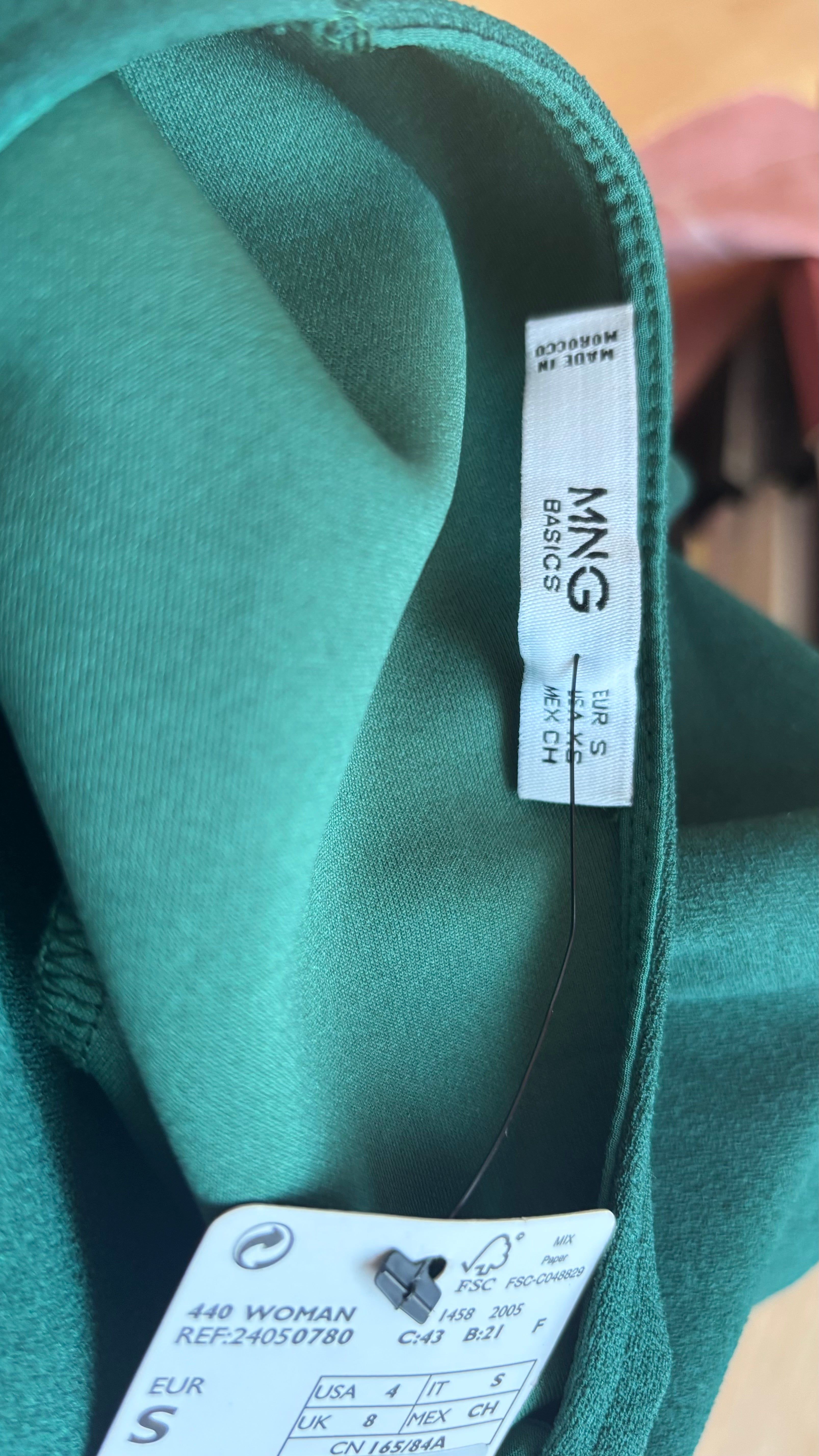 MNG Basics Bow-Back Dress – Aegean Teal, Size S, New with Tags